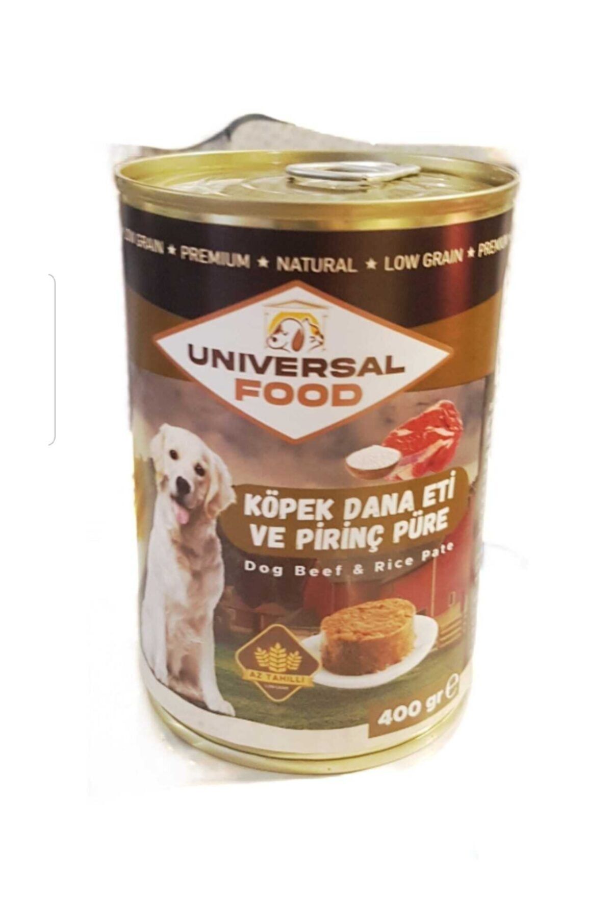 Universal Dana Eti Ve Pirinçli Püre Köpek Konserve Yaş Mama 400 gr 12 Adet