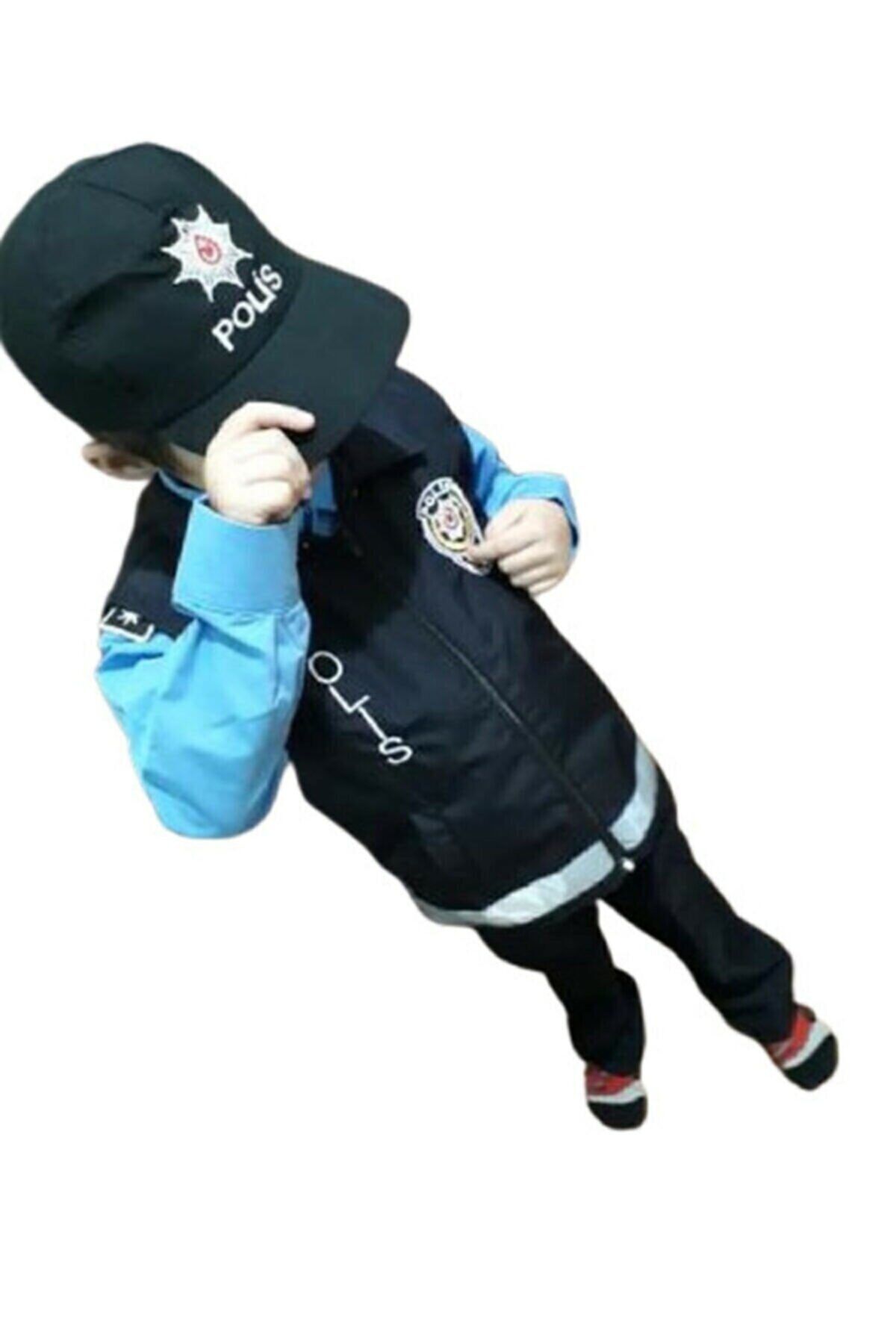 Muraty Çocuk Yelekli Polis Kıyafeti Kostümü