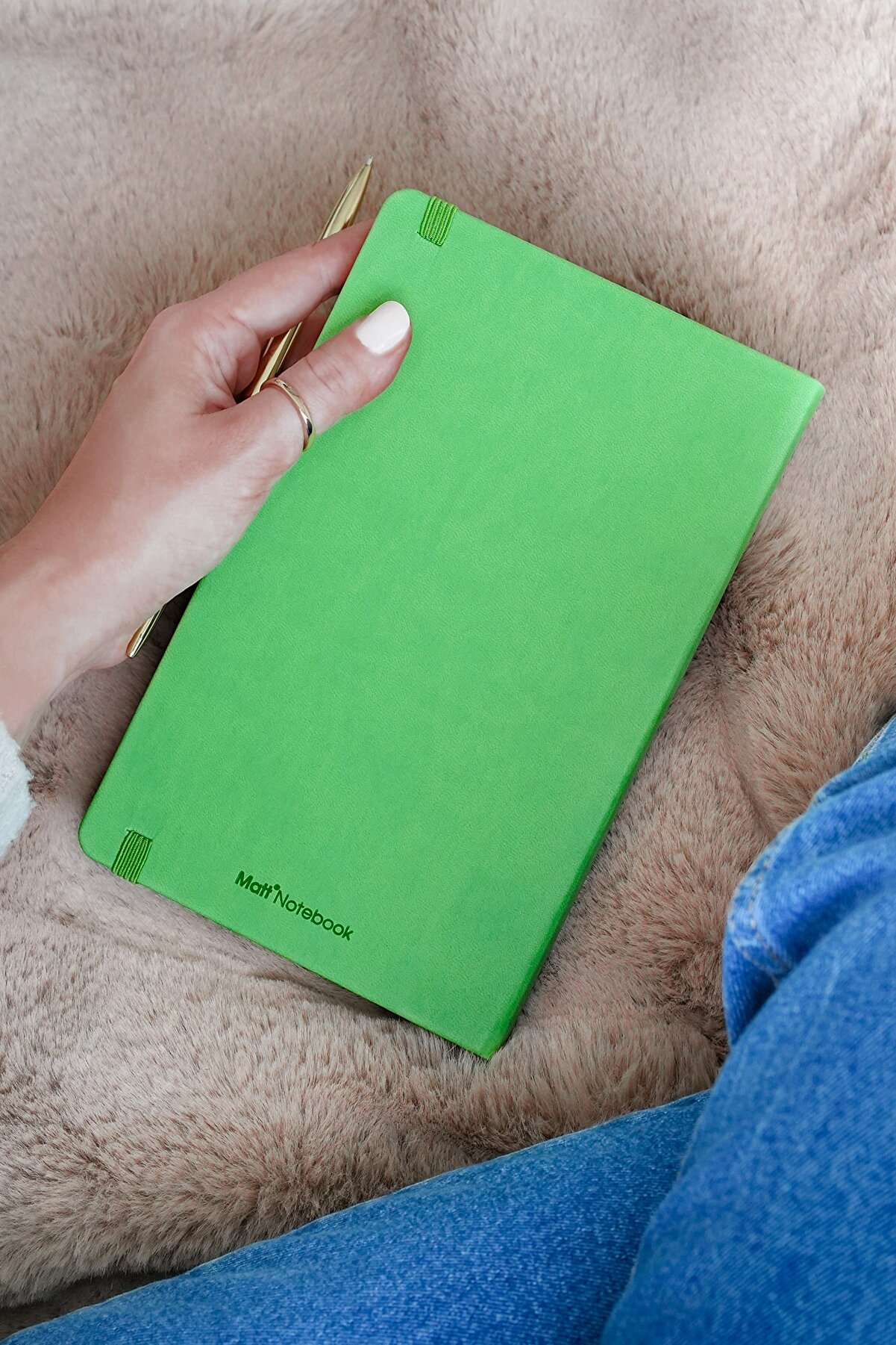 Matt Notebook 13x21 Lastikli Defter Çizgili Yeşil