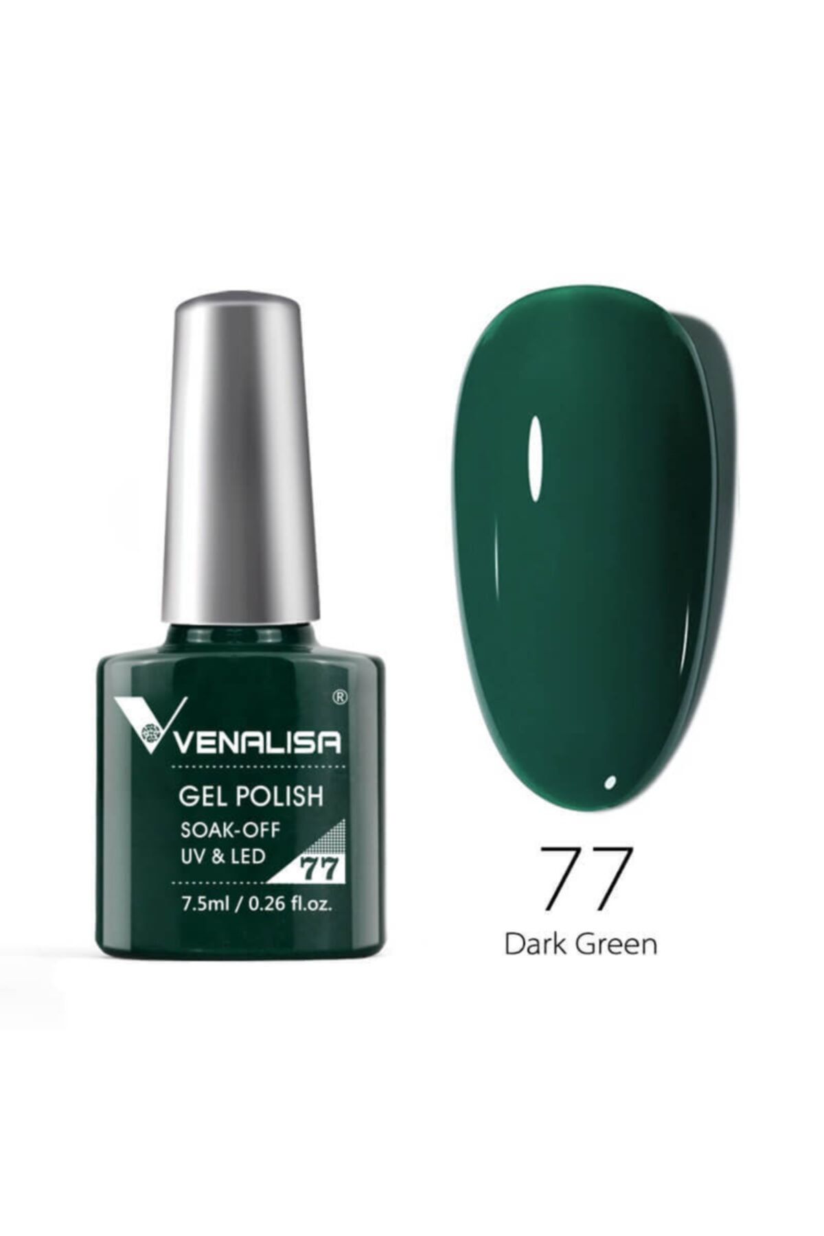Venalisa 7.5 Ml Uv Led Kalıcı Oje Dark Green No.77