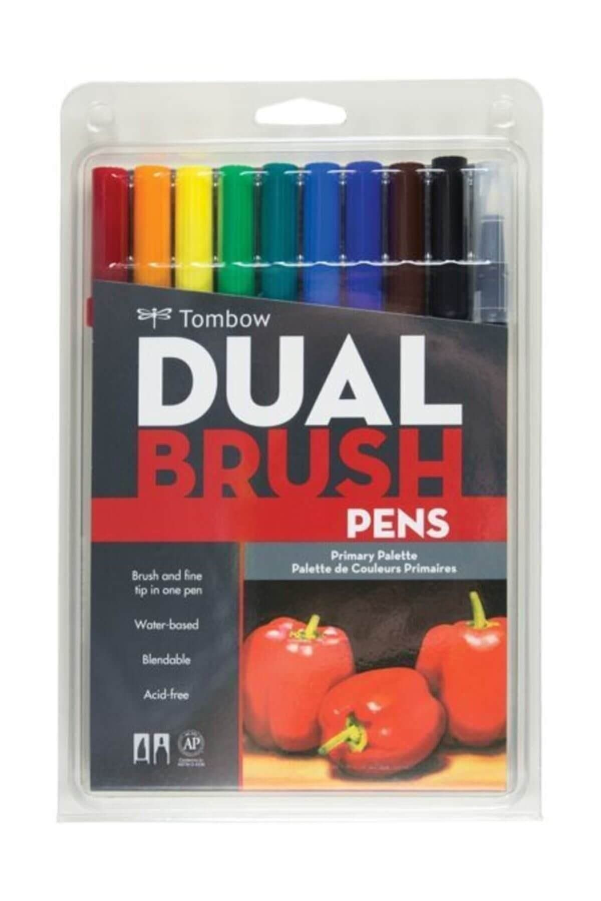 Tombow Dual Brush Pen 10 Renk Set Prımary