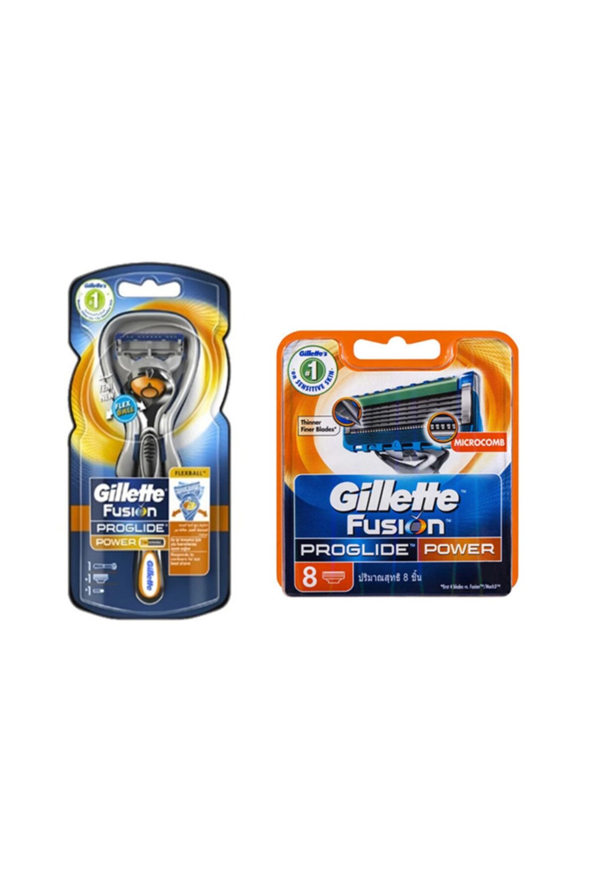 Gillette Fusion Proglide Flexball Power 1up Makina+8 Başlık
