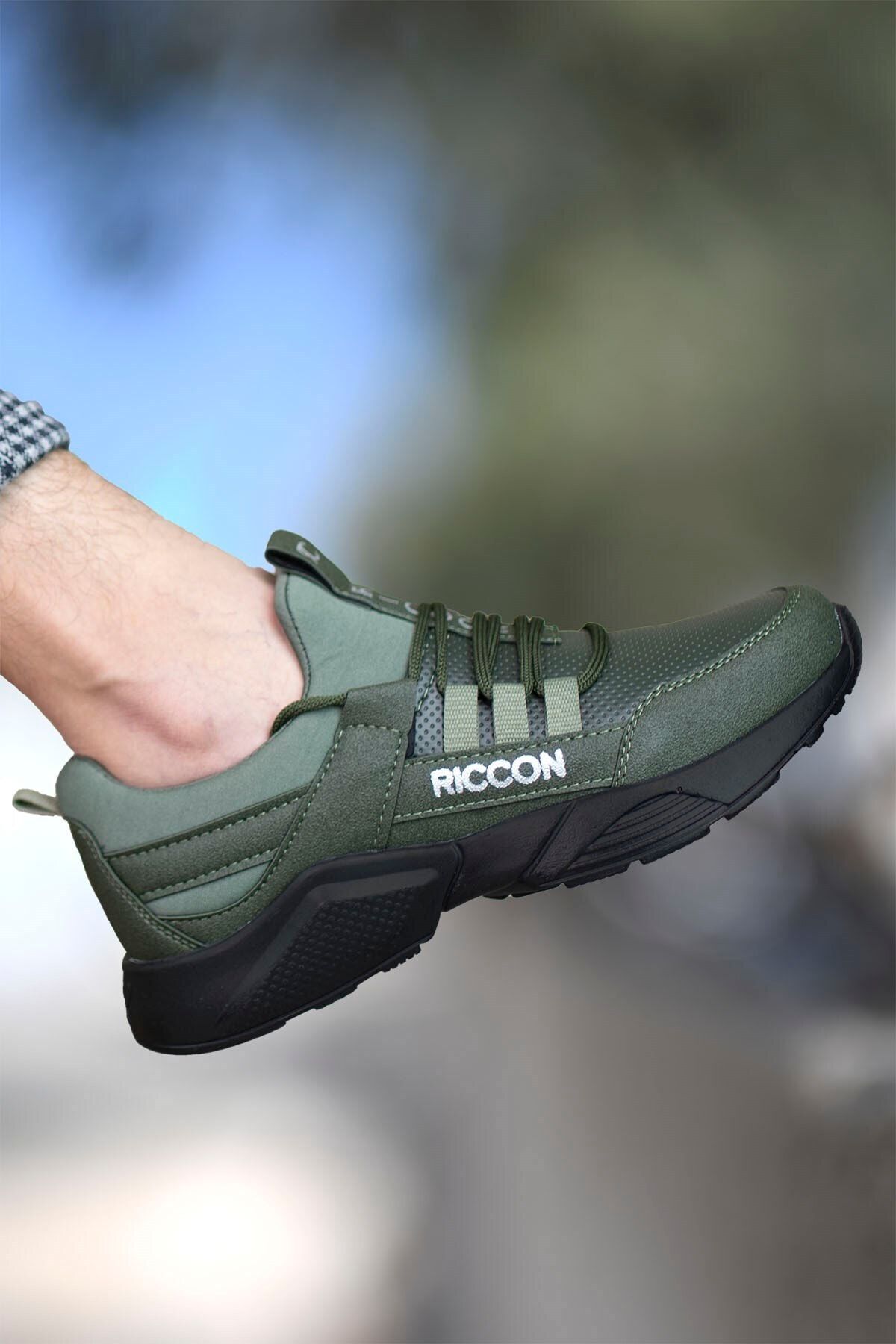 Riccon Unisex Haki Cilt Sneaker 0012072