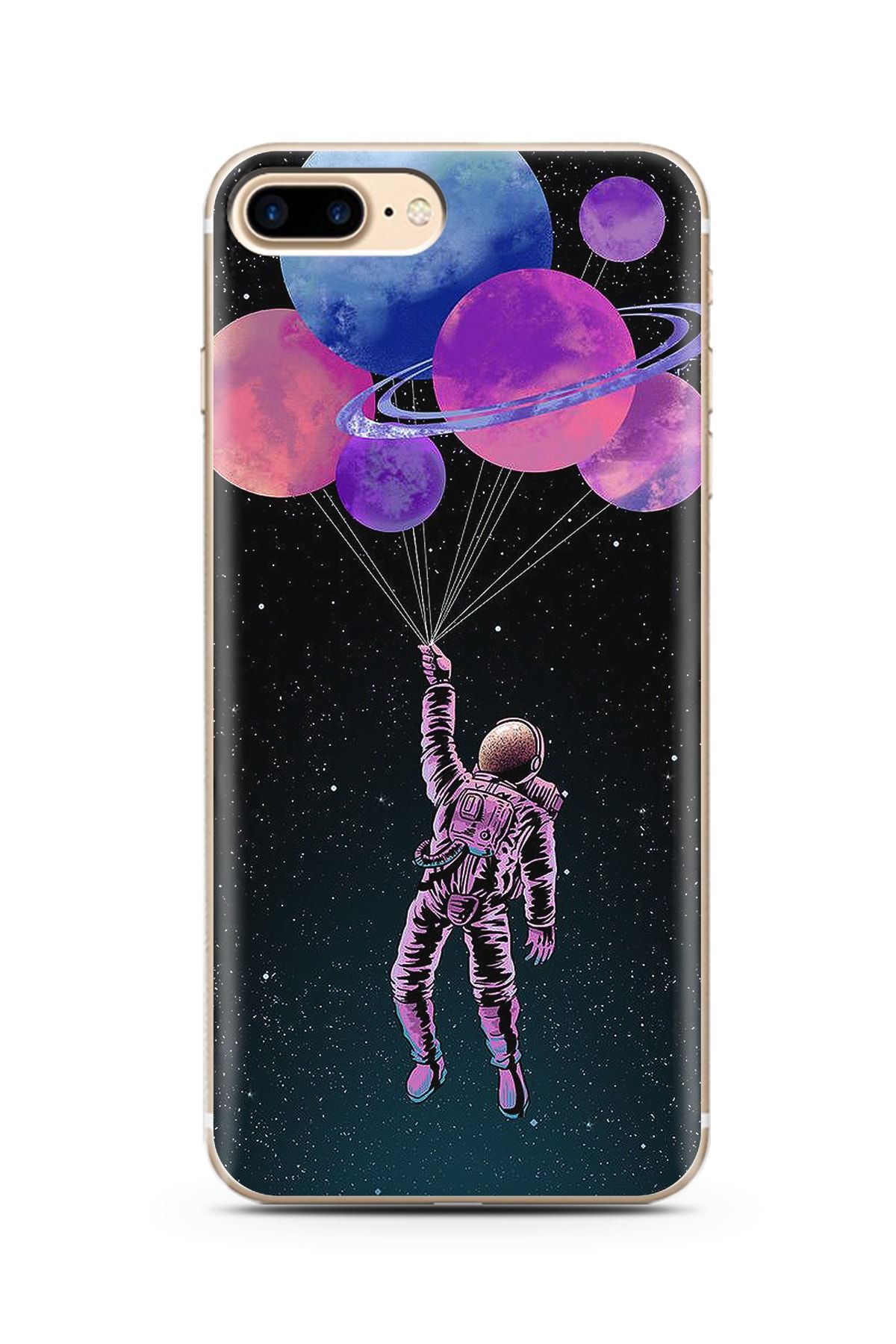 Spoyi Uzay Balon Tasarım Süper Şeffaf Silikon Telefon Kılıfı Iphone 7 Plus
