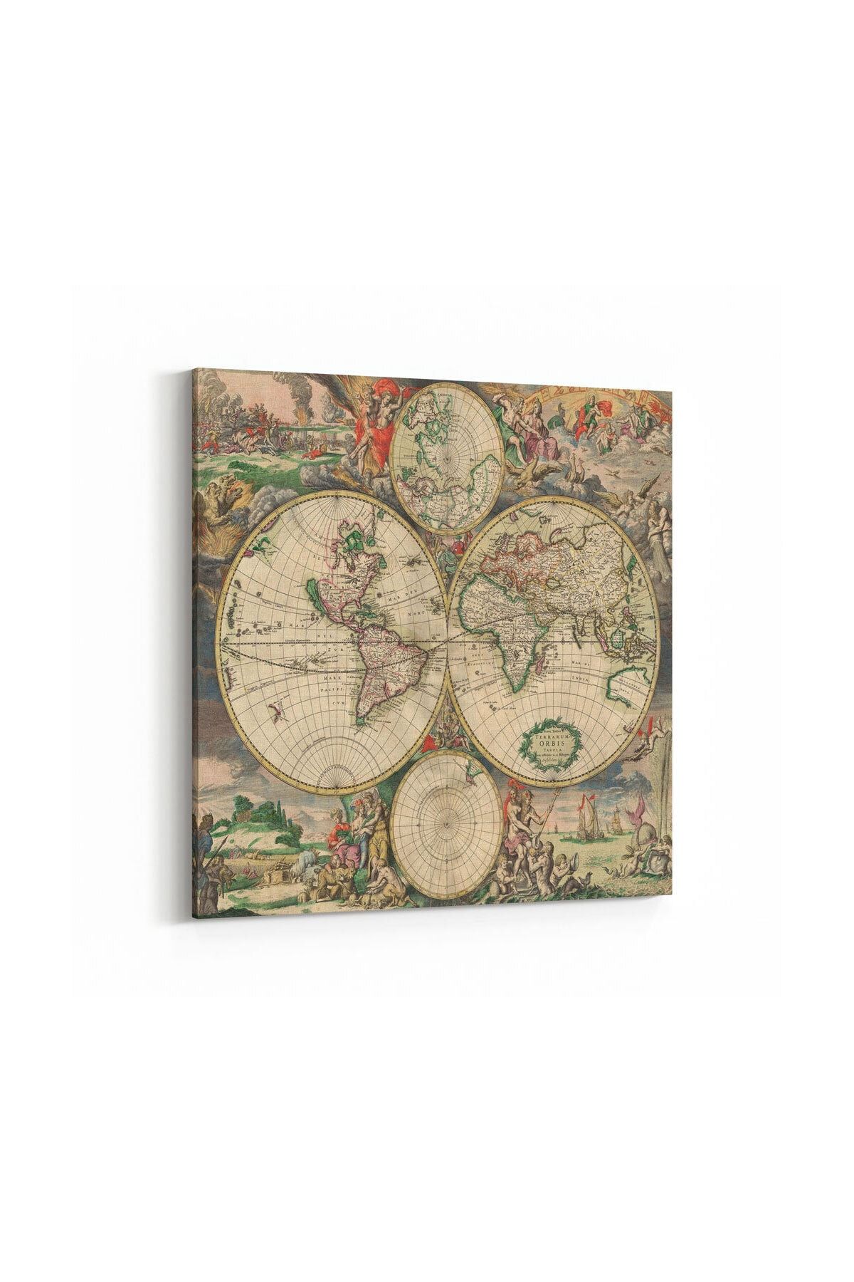 Tabrika Eski Dünya Haritası Tablosu