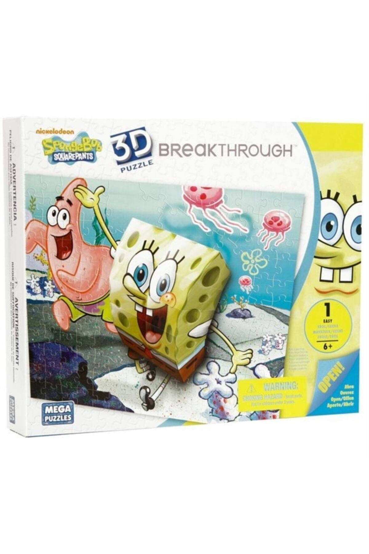 Mega Puzzles Mega Puzzle 110 Parça 3 Boyutlu Puzzle Breakthrough Sponge Bob 1