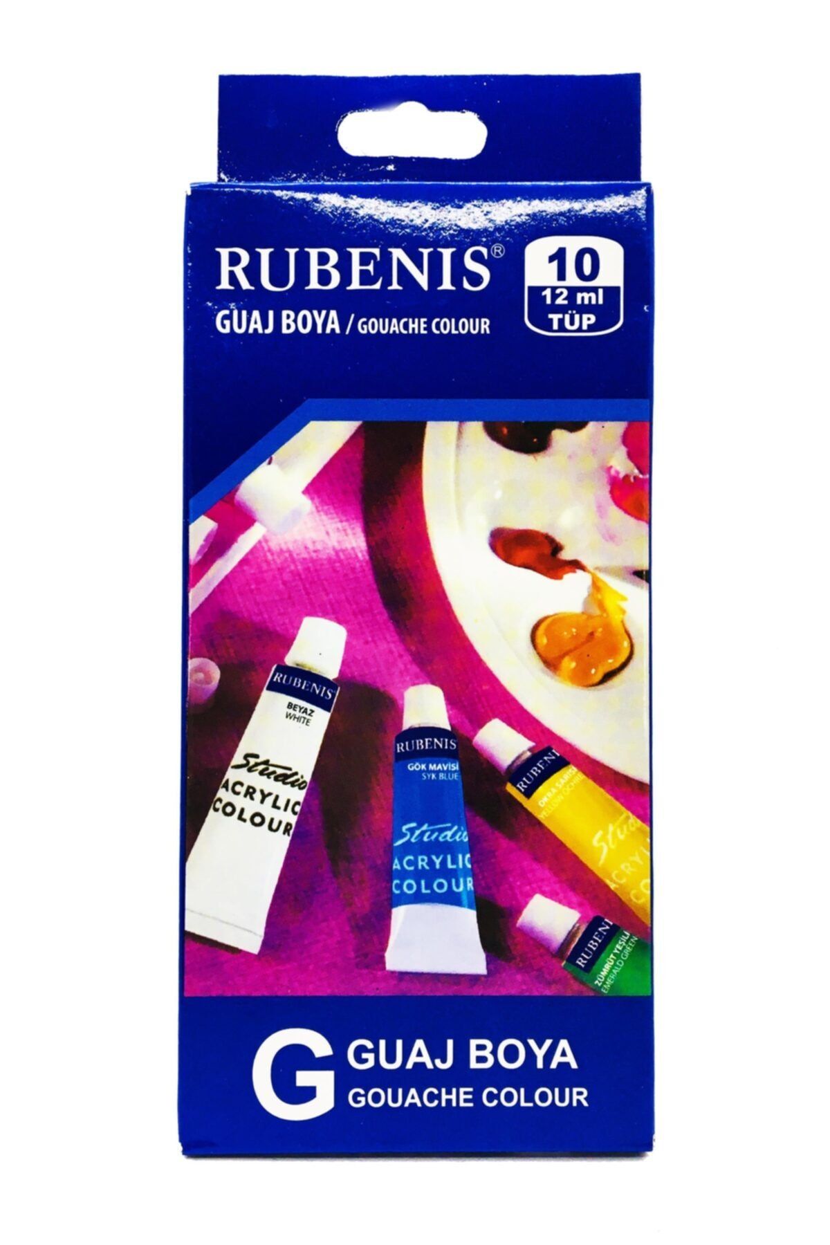 Rubenis 10 Renk Guaj Boya 12 ml