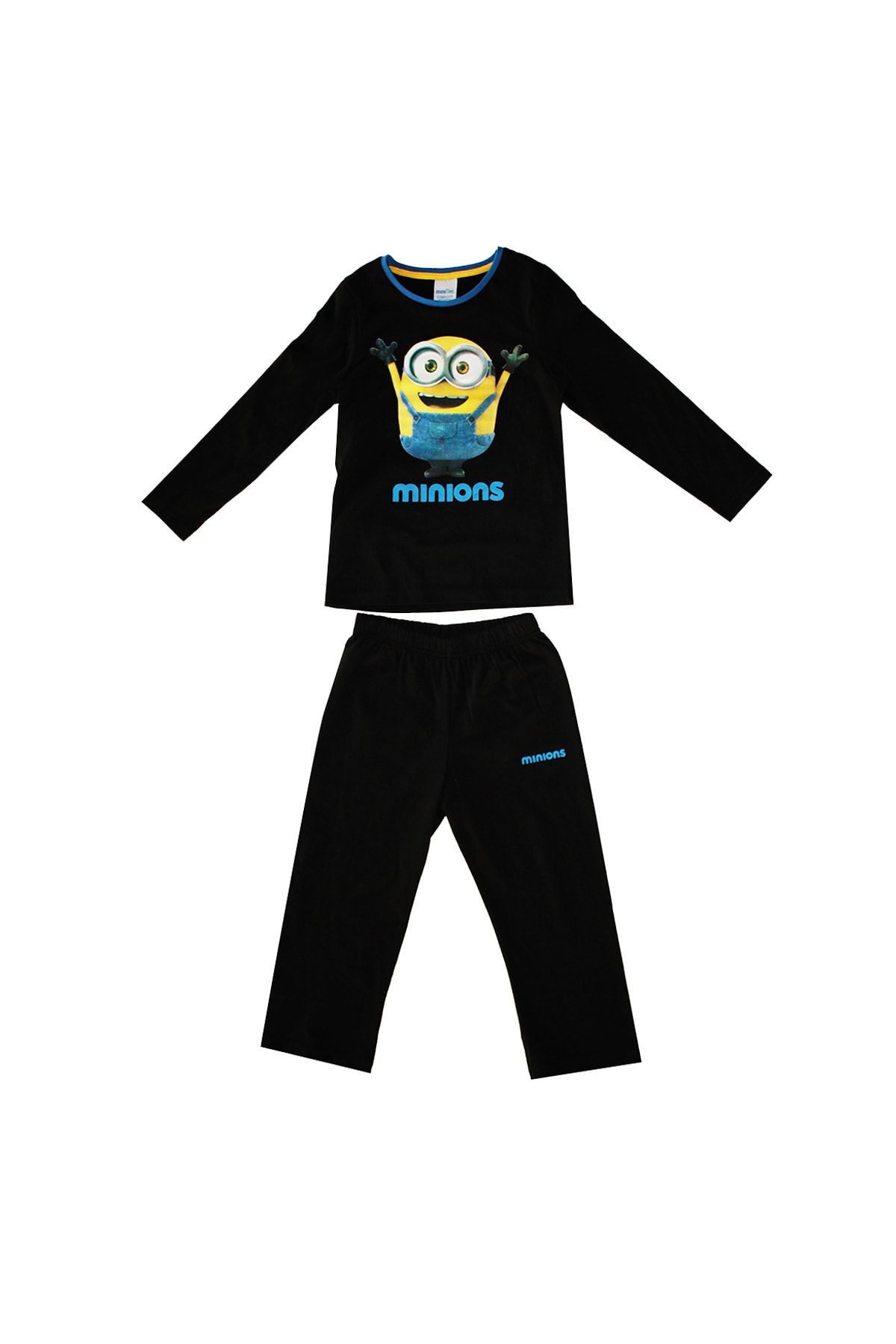 Minions Erkek Çocuk Siyah Lisanslı Pijama Takımı