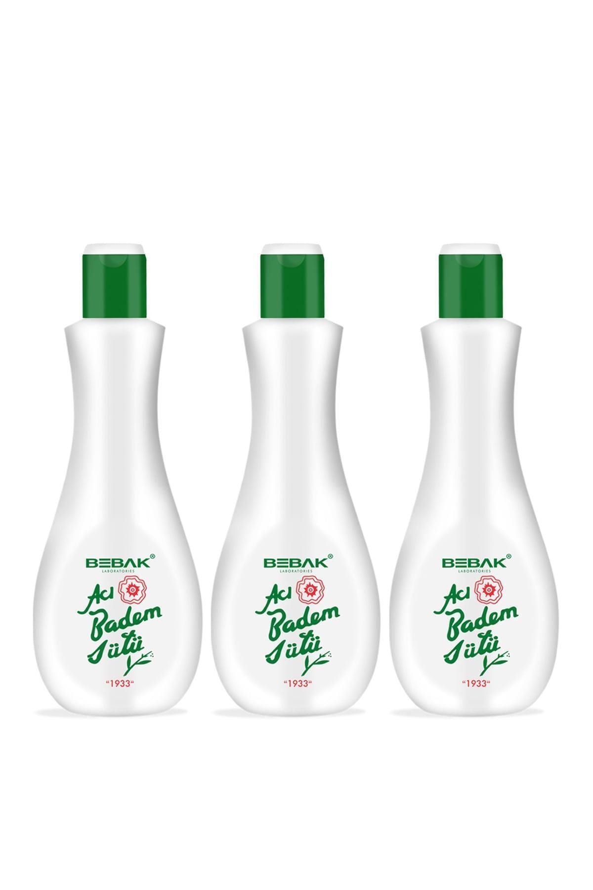 Bebak Acı Badem Makyaj Temizleme ve Nemlendirici Bakım Sütü 120 ml Şişe 3 Adet