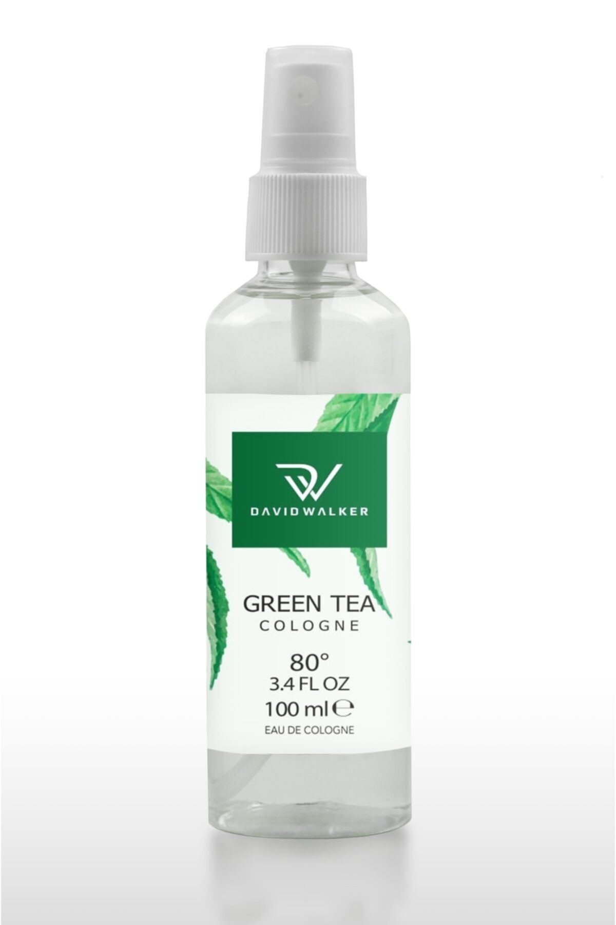 David Walker Klasik Yeşil Çay 100ml 80° Beyaz Plastik Sprey Kolonya - Classıc Grean Tea Lemon 100 ml 80° Cologne