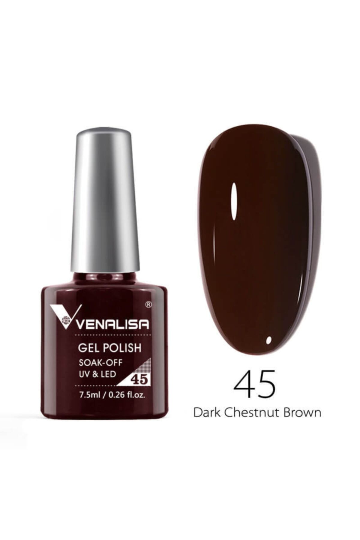 Venalisa 7.5 Ml Uv Led Kalıcı Oje Dark Chesnut Brown No.45