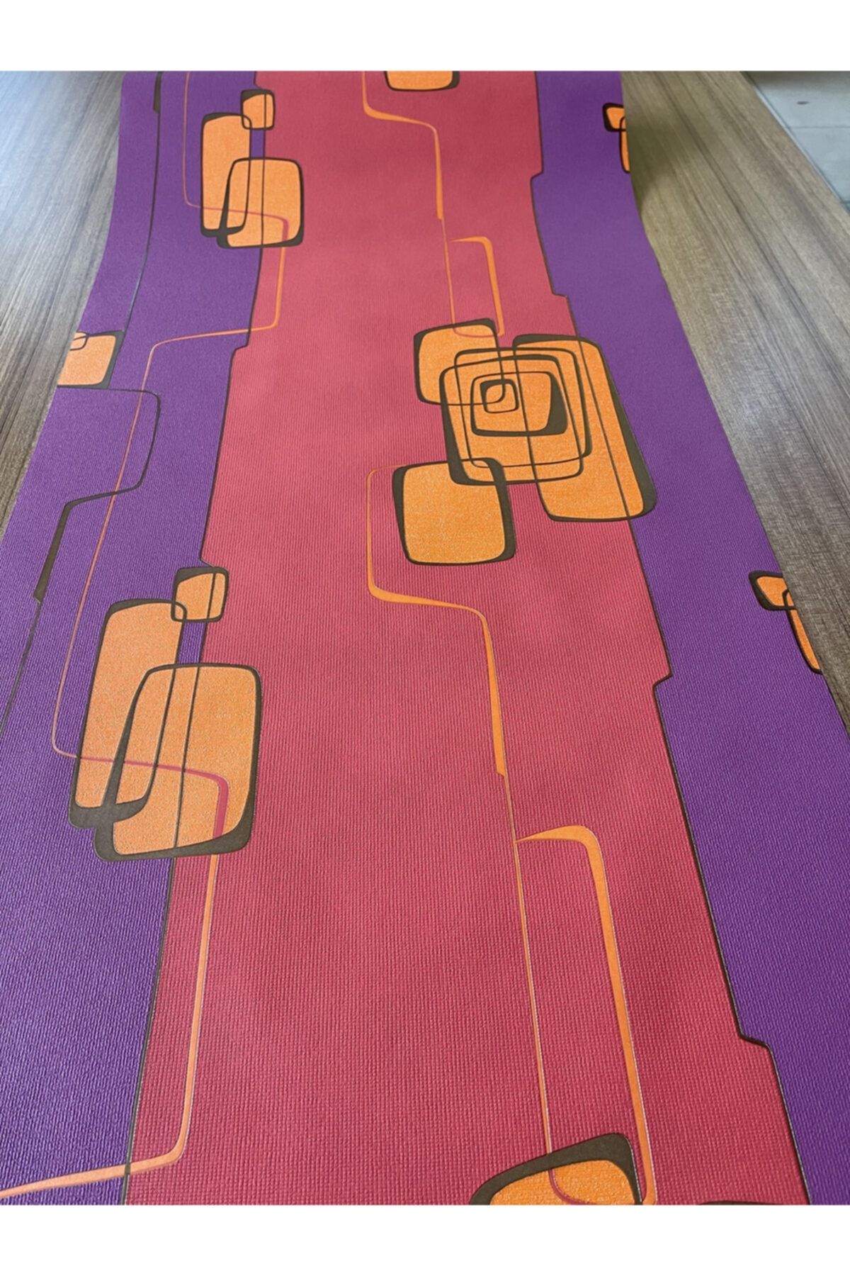 BAŞYAPI DİZAYN Renkli Geometrik Desenli Ithal Vinly Duvar Kağıdı (5m²)