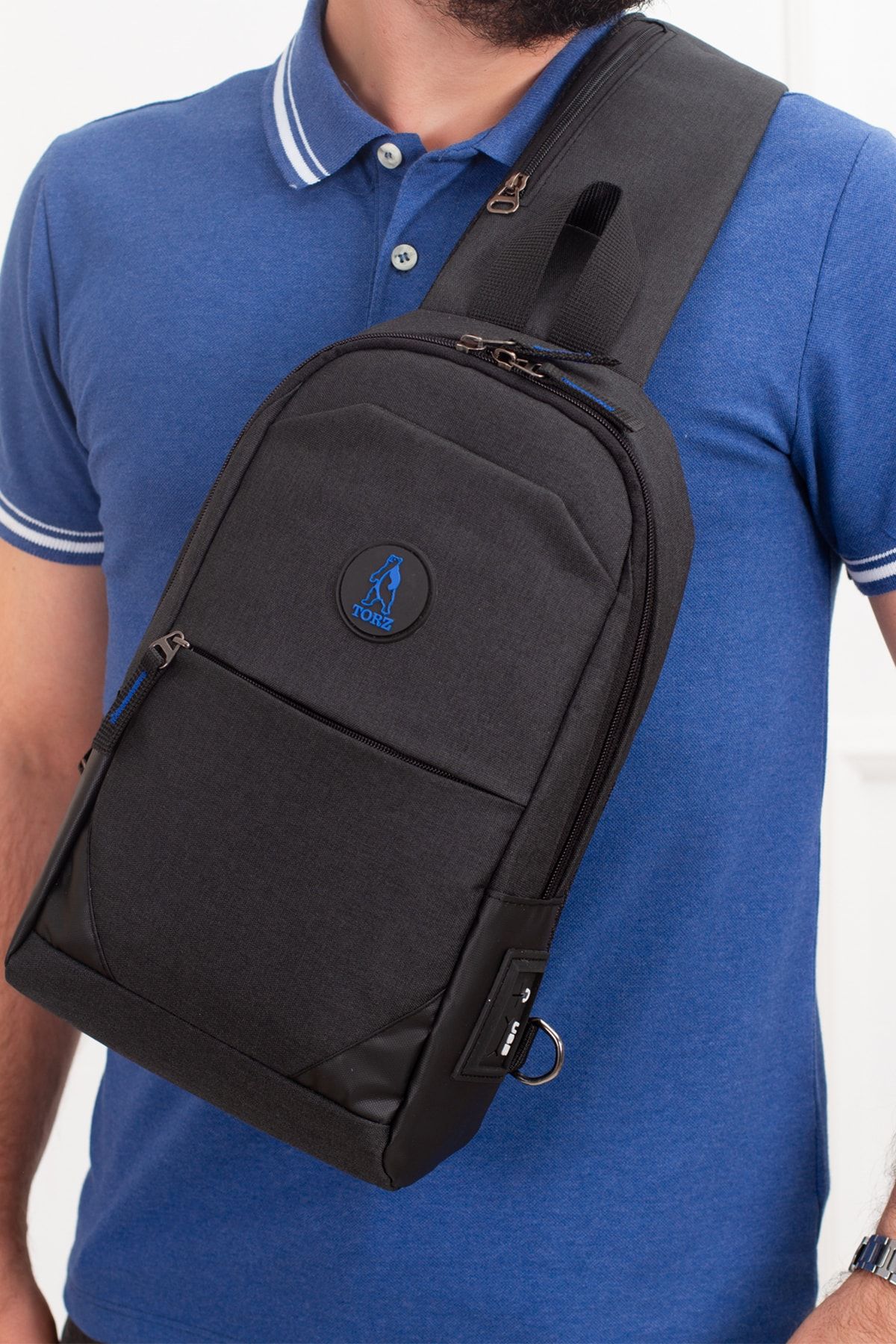 Torz Çapraz Göğüs Çantası Bodybag Kulaklık Çıkışlı Omuz Mini Sırt Tablet Çanta