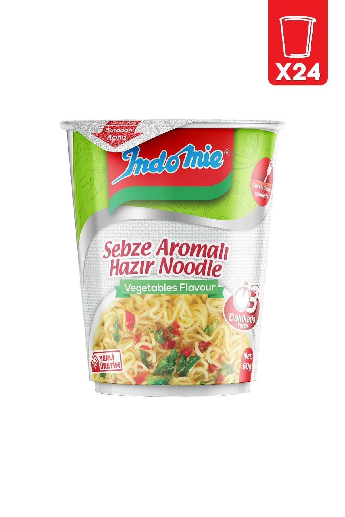 Indomie Indomie 24'lü Sebze Aromalı Hazır Noodle Bardak