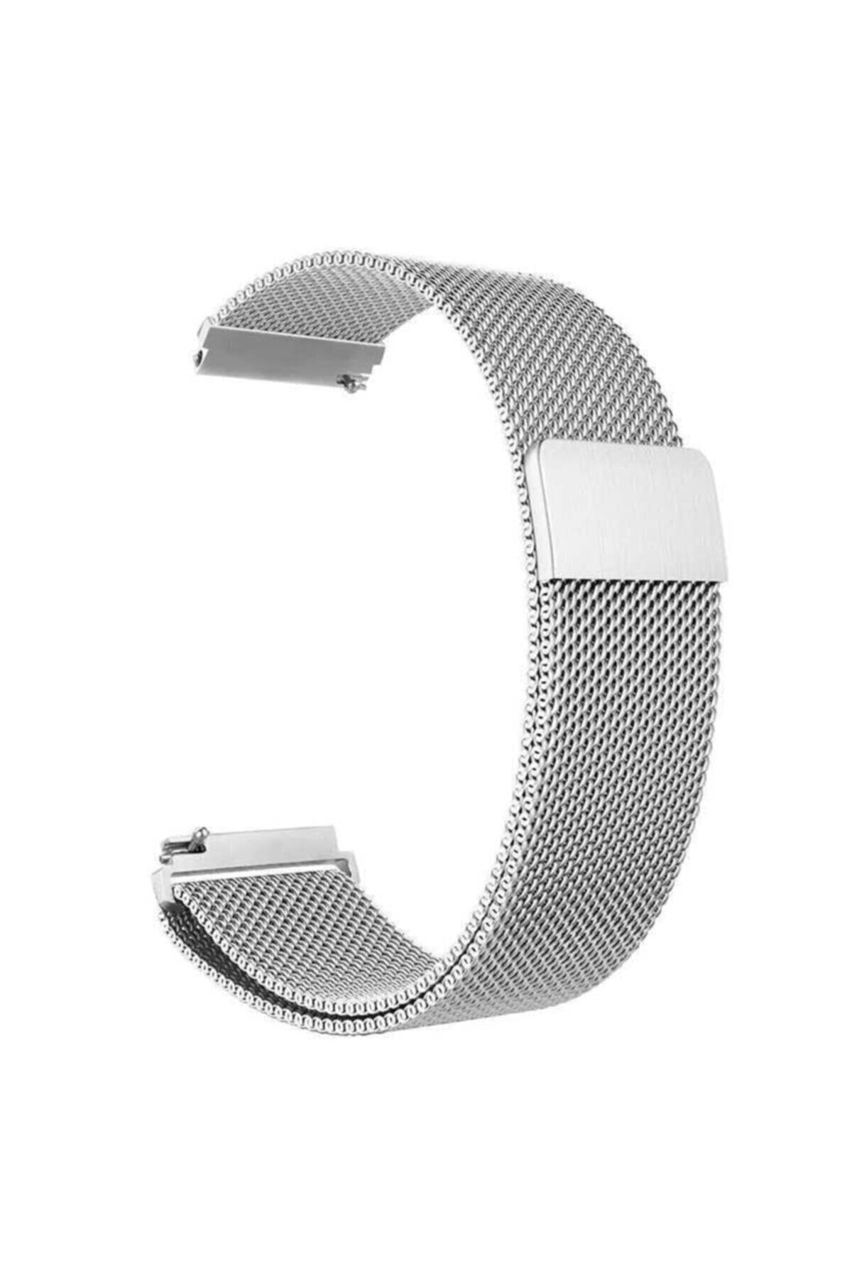 Fibaks Samsung Galaxy Watch 46mm (22MM) Krd-12 Akıllı Saat Kordonu Metal Örgü Hasır Kordon Kayış Bileklik