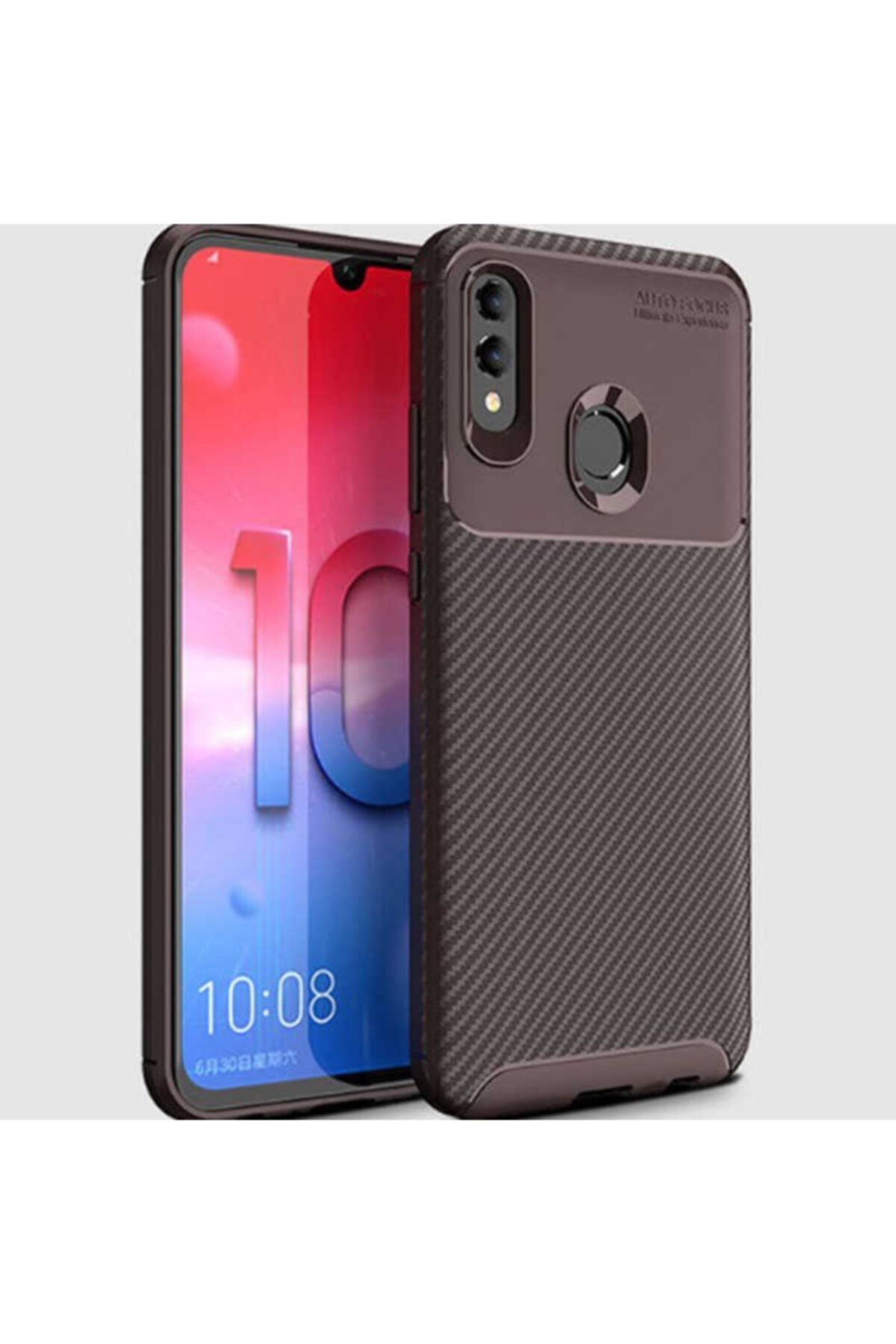İncisoft Huawei P Smart 2019 Uyumlu Slim Fit Esnek Fiber Karbon Tasarım Kaymayan Silikon Kılıf Kapak