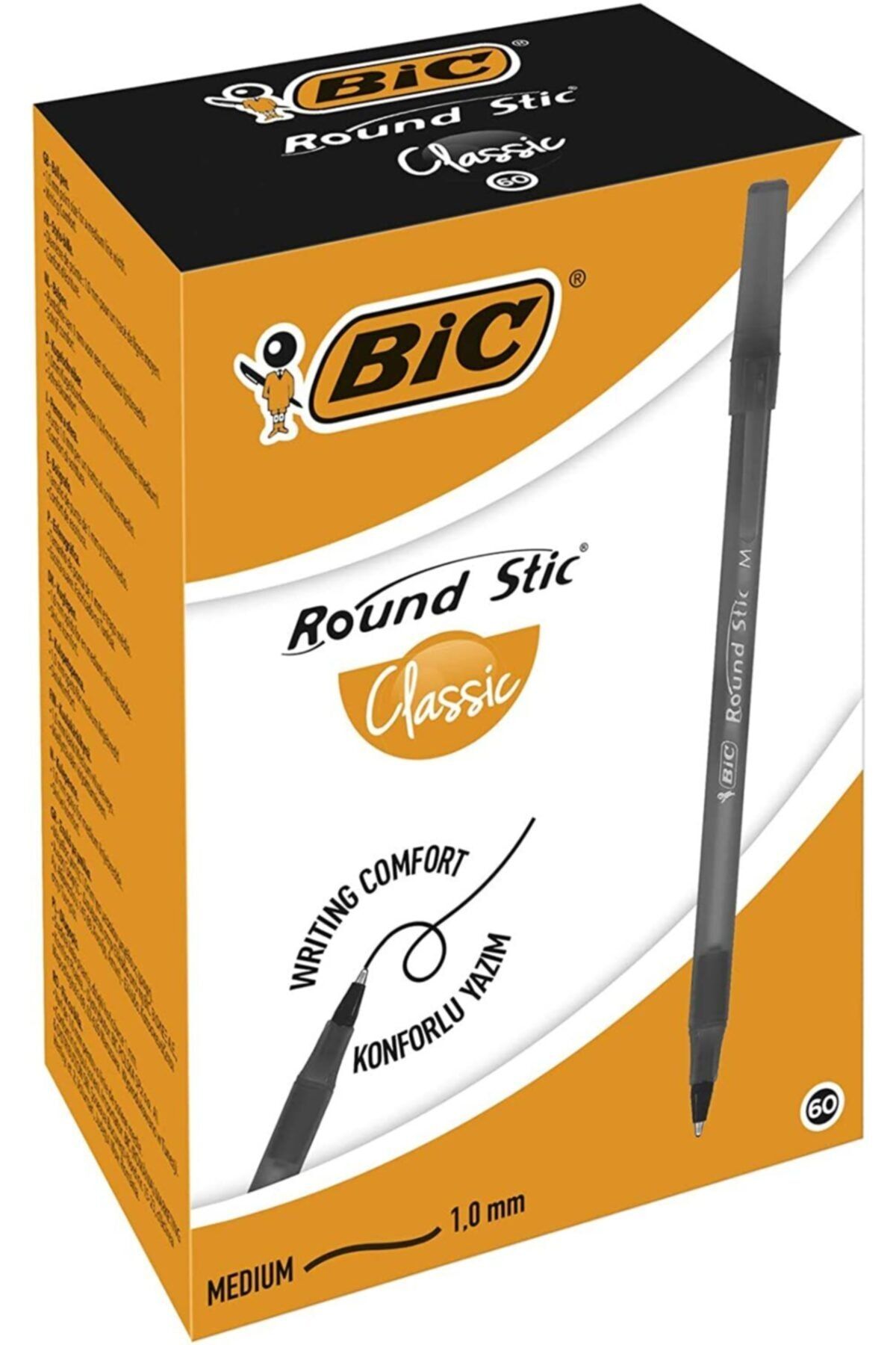 Bic Round Stick 1.0 Mm 60'lı Tükenmez Kalem Mb1028