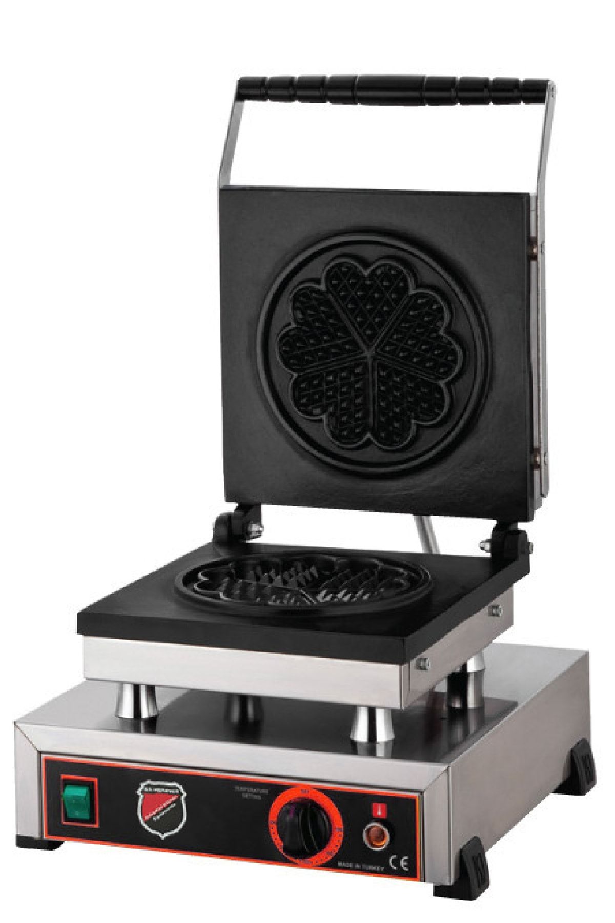Işıkgaz Tekli Çiçek Waffle Makinesi 1000 W. Endüstriyel Profesyonel