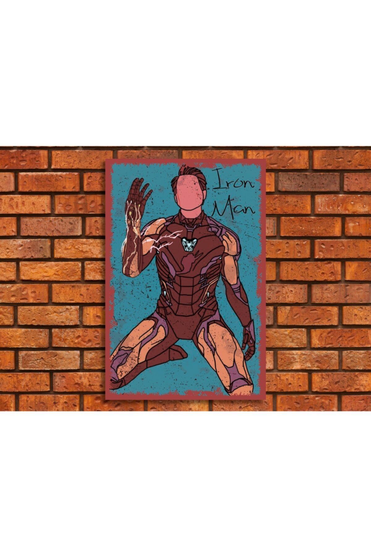 Deryalar Tablo Marvel Iron Man Tony Stark Avengers Retro Vintage Ahşap Poster / A + Kalite 20x30