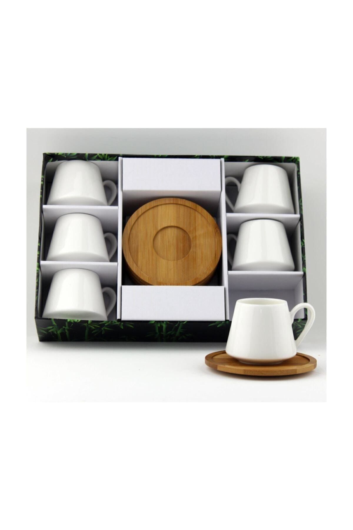 Lavin Porselen Bambu Tabak Kahve Fincan Takımı 2592