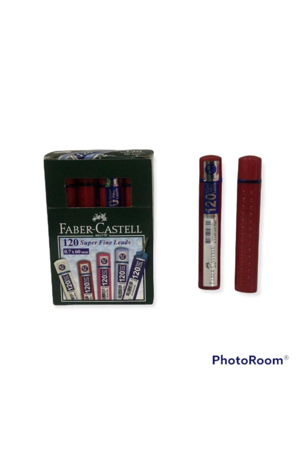 Faber Castell Faber Castel Uç - 120 Lik - 0,7 - 2b - 60mm - Kırmızı - 12 Li Kutu