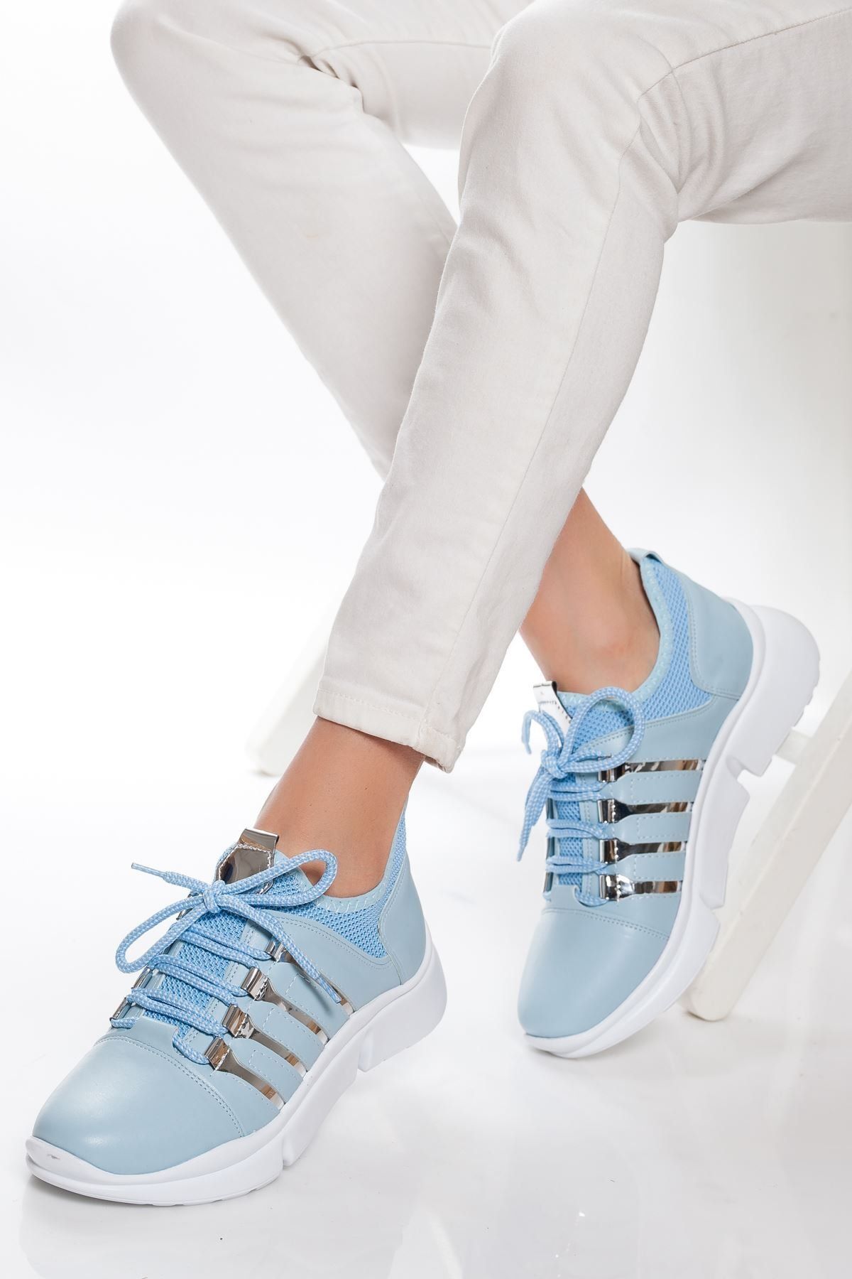 derithy Kadın Mavi Sneaker