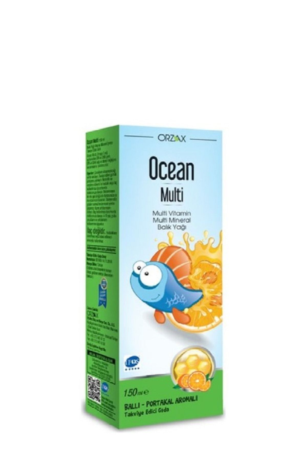Ocean Ocean Multi Şurup Ballı Portakal Aromalı Balık Yağı 150 Ml