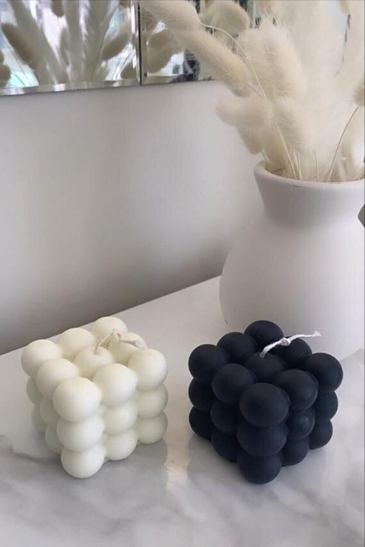 NETTENS Dekoratif Doğal Soya Wax Bubble Mum Akasya Kokulu 6�lı Set