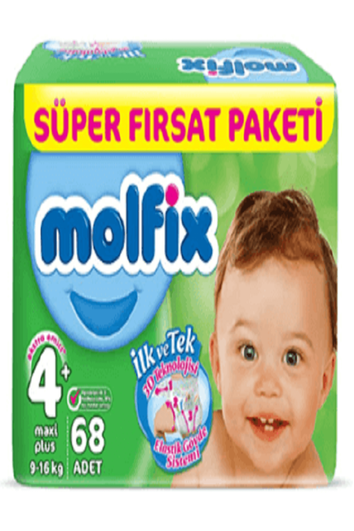 Molfix Bebek Bezi 4+ Beden Süper Sırsat Paketi 68 Adet