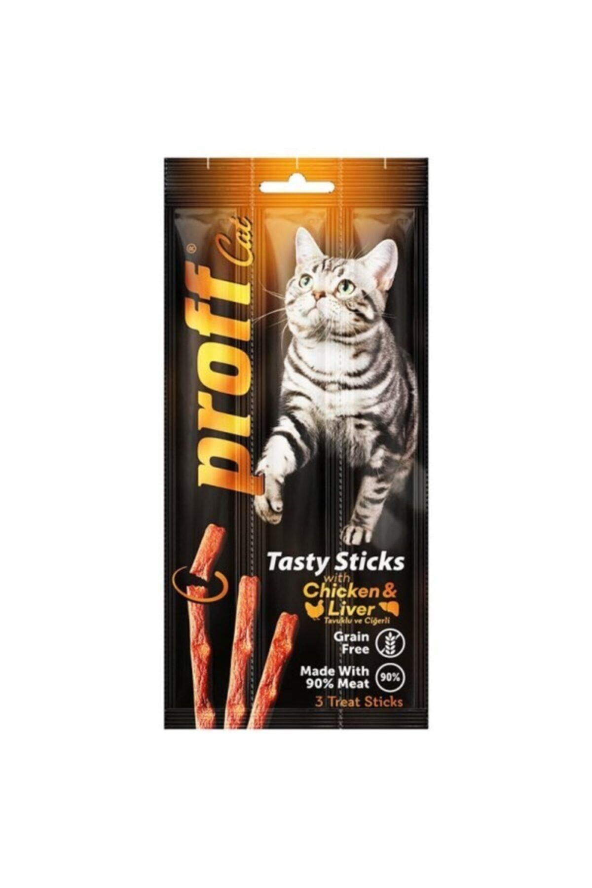 Proff Cat Tavuklu ve Ciğerli Kedi Ödül Sticks 3x5 gr