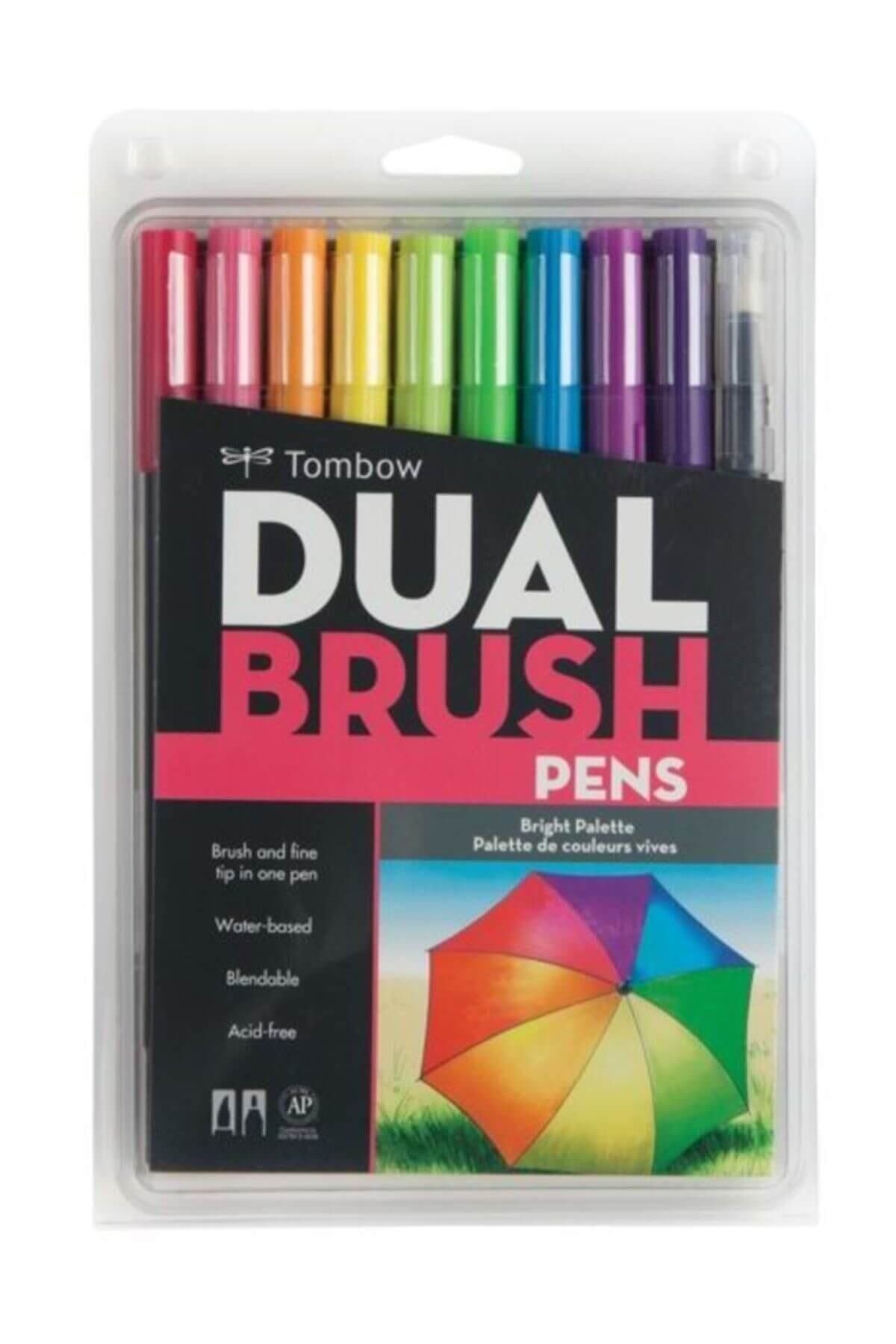 Tombow Dual Brush Pen 10 Renk Set Brıght
