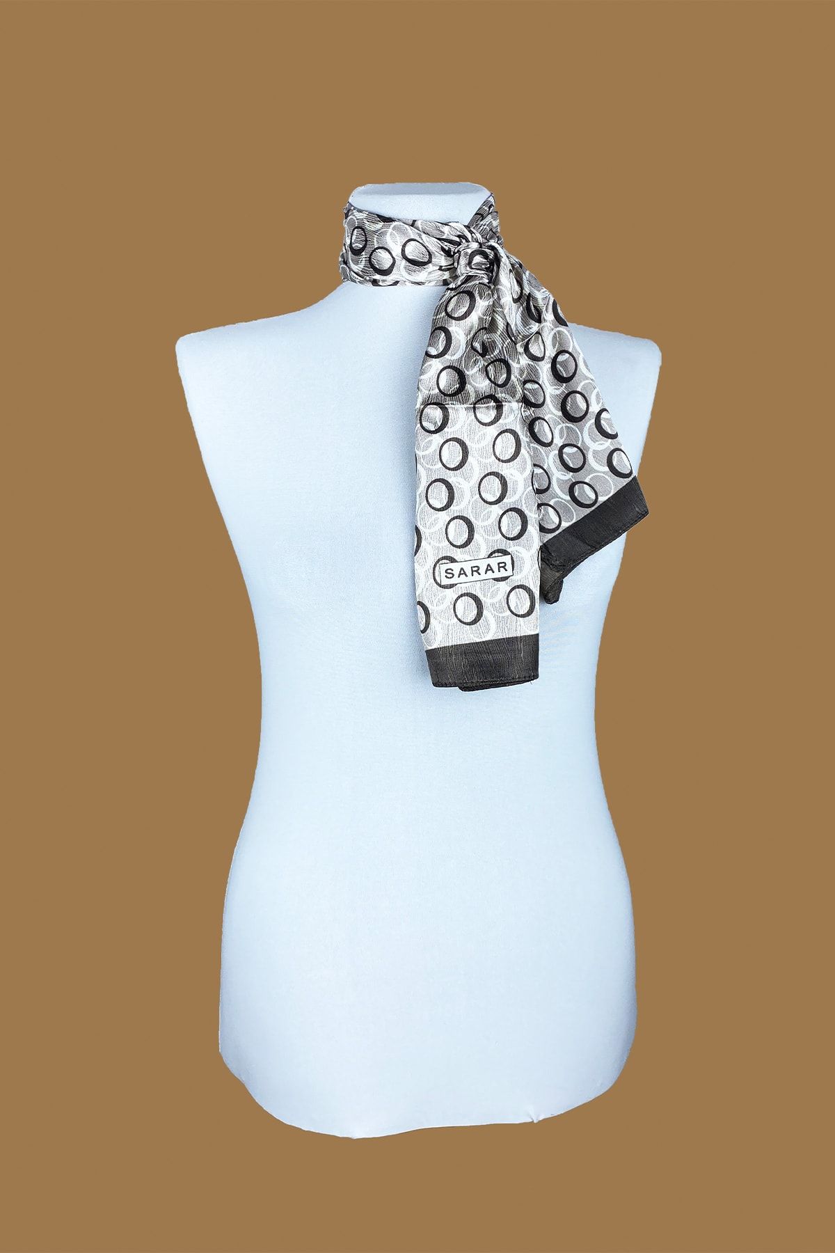 Sarar Kadın Puantiye Desenli Fular-bandana 30x130 Cm