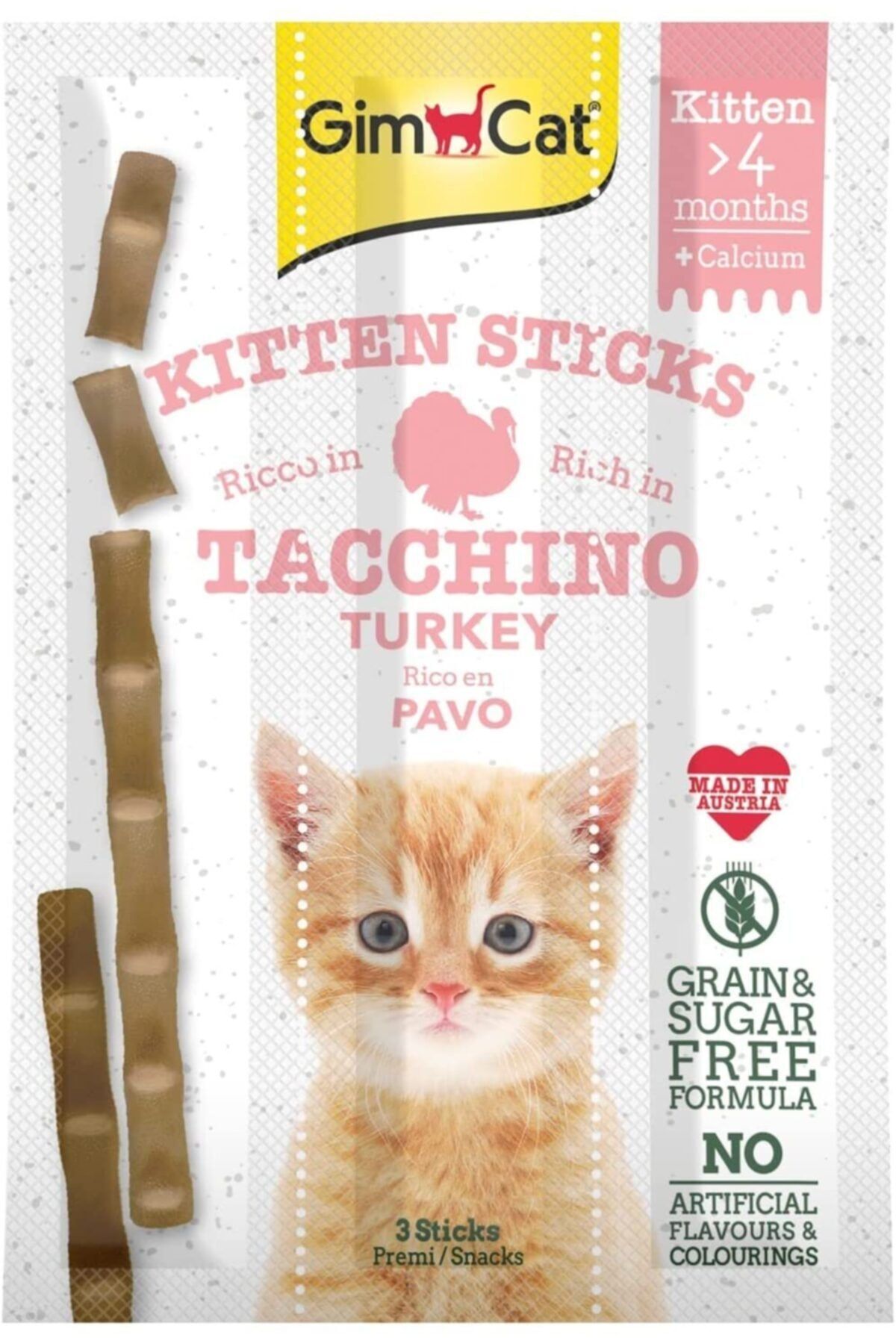 Gimcat Kitten Sticks Tacchino Hindili Ödül Çubuk