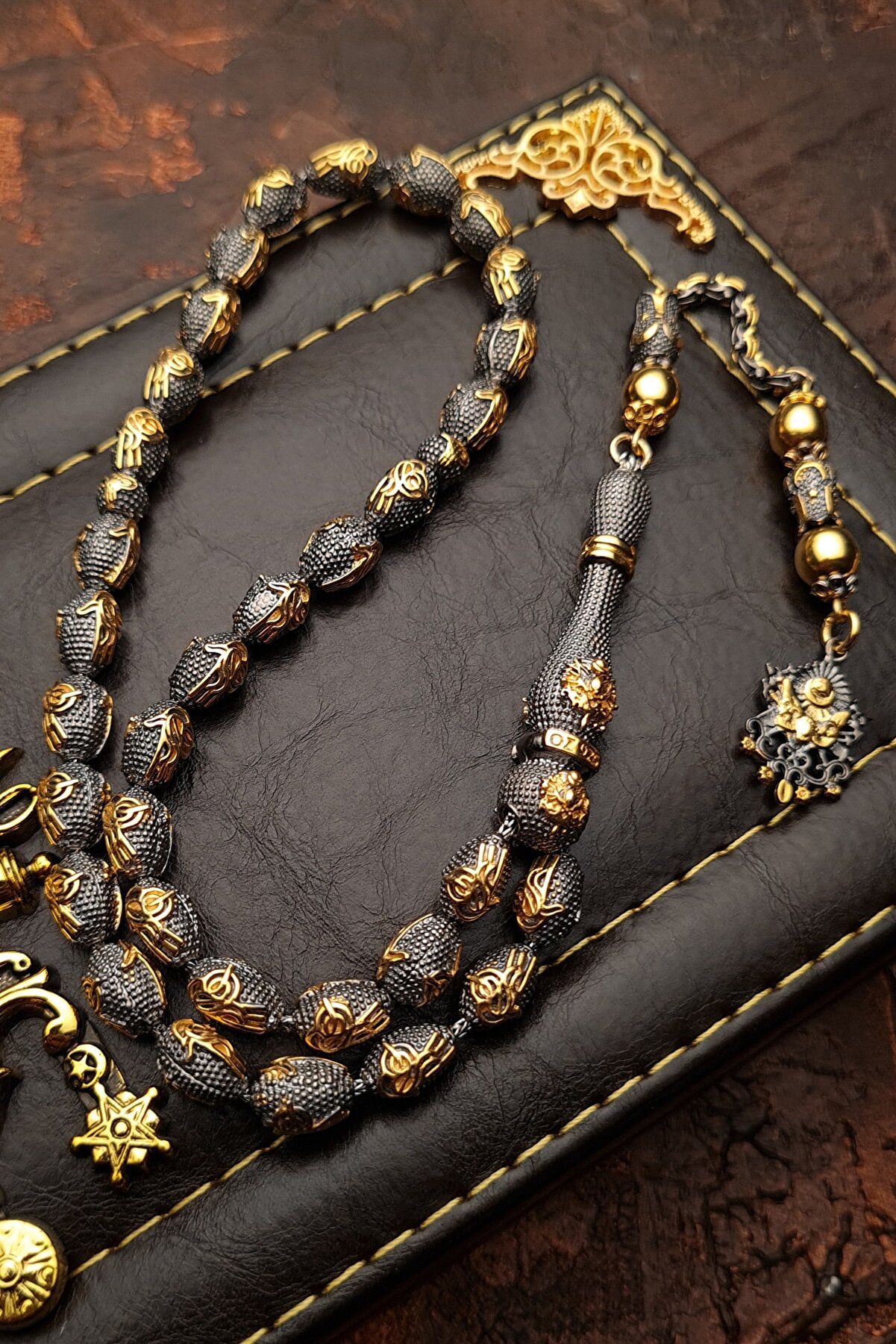 OTTOTESBİH Erkek Hediyelik Osmanlı Tuğralı 925 Ayar Gümüş Tespih