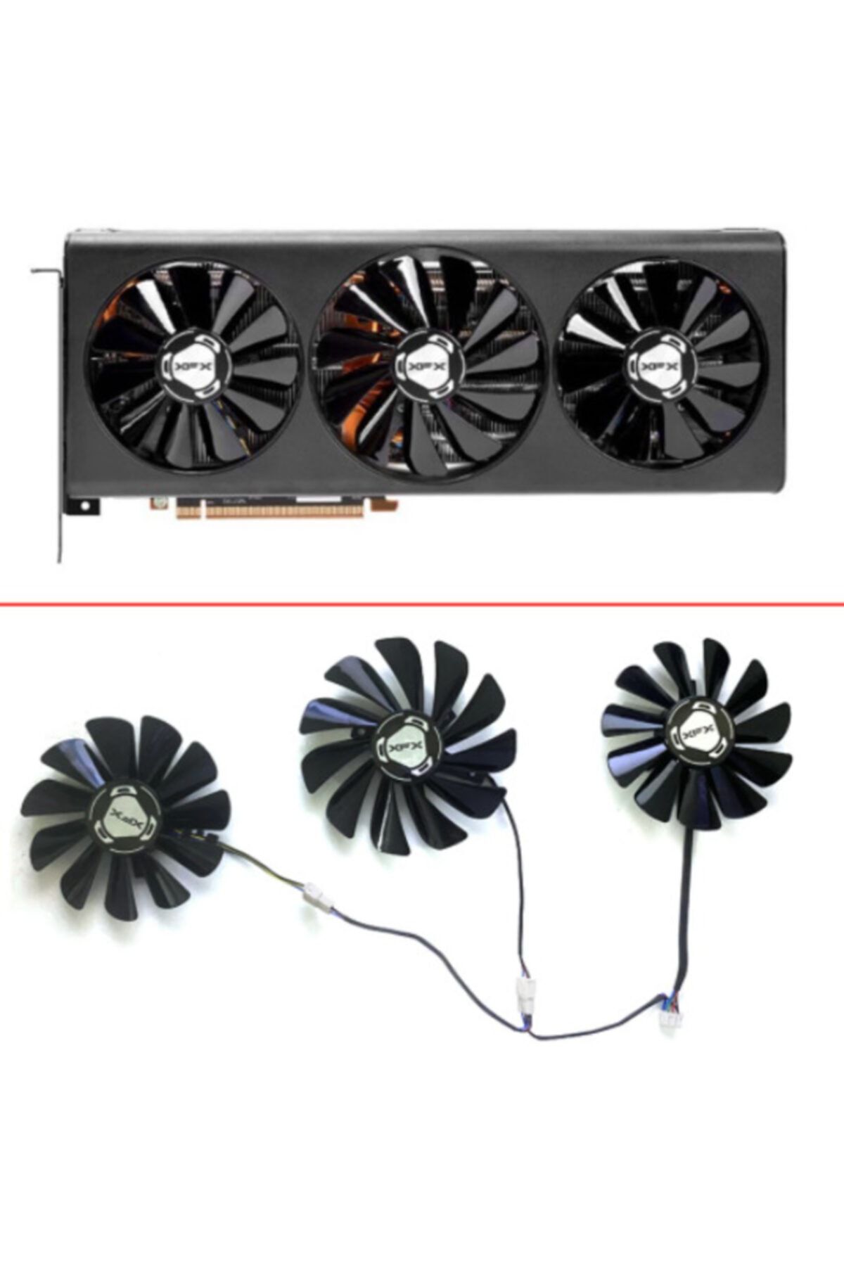 XFX 3 Adet 95mm 85mm 4pin Cf1010u12s 0.4a Dc 12v Rx 5700 Xt Gpu Fan