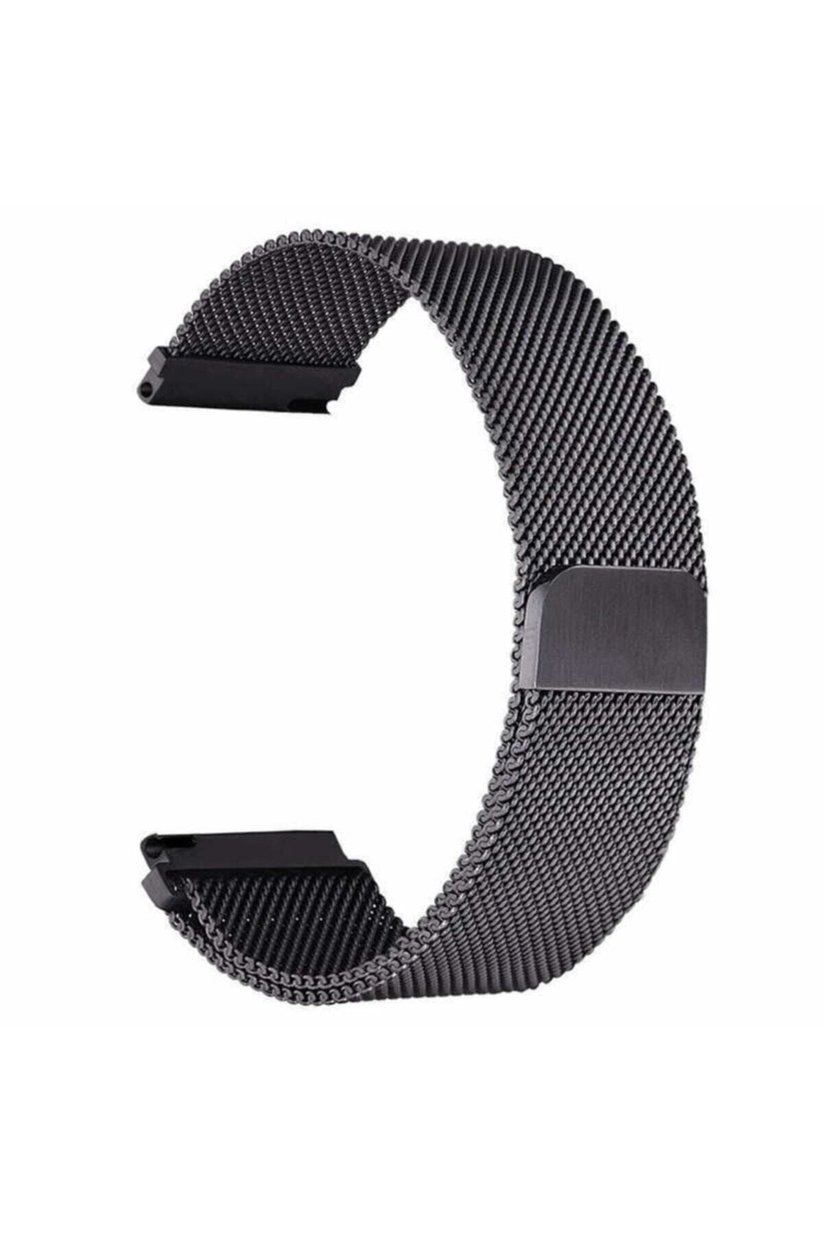 Fibaks Samsung Galaxy Watch 46mm (22mm) Krd-12 Akıllı Saat Kordonu Metal Örgü Hasır Kayış Bileklik