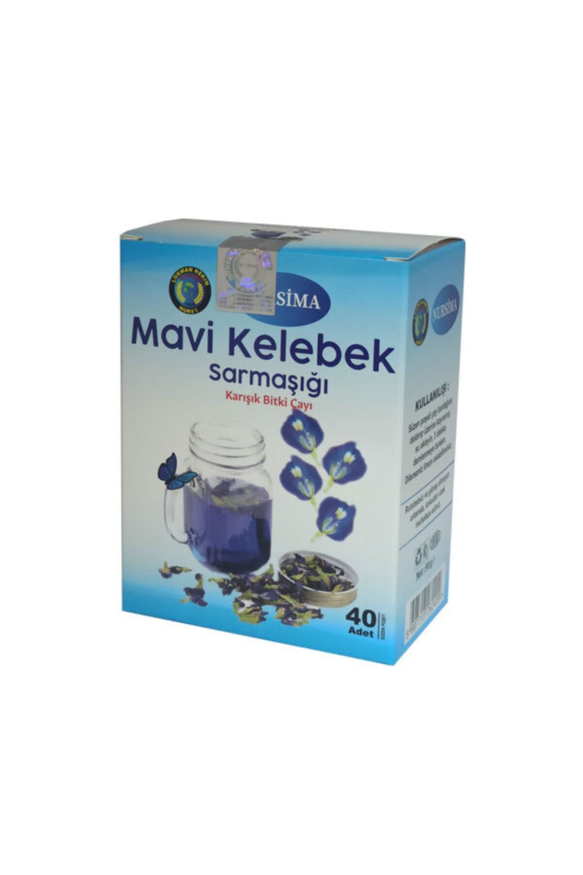 Nursima Mavi Kelebek Sarmaşığı Bitki Çayı - 40 Adet