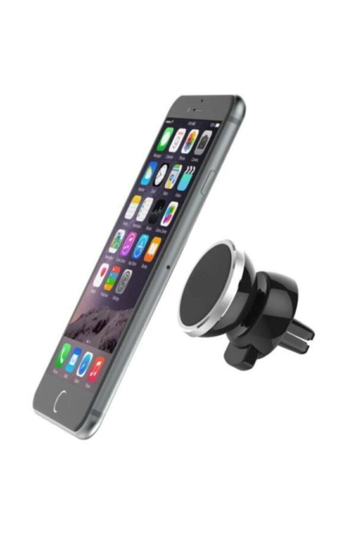 Ankaflex 360° Dönebilen Mıknatıslı Araç Araba İçi Telefon Tutucu Yapışkanlı Siyah