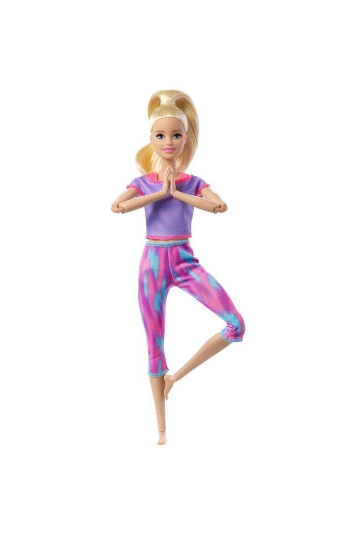 Hasbro Barbie Sonsuz Hareket Bebeği Mor Renkli Spor Kıyafeti Ile Sarışın Uzun Saçlı Bebek