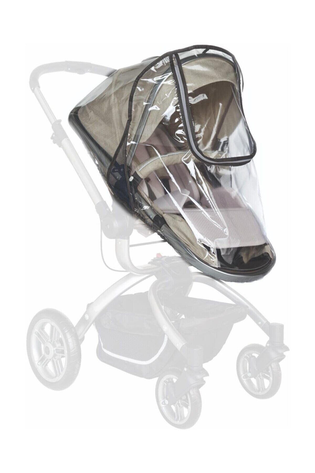 Aluç Bebe Lüx Büyük Boy Fermuarlı Bebek Arabası Yağmurluğu,travel Sistem Bebek Arabası Yağmurluğu