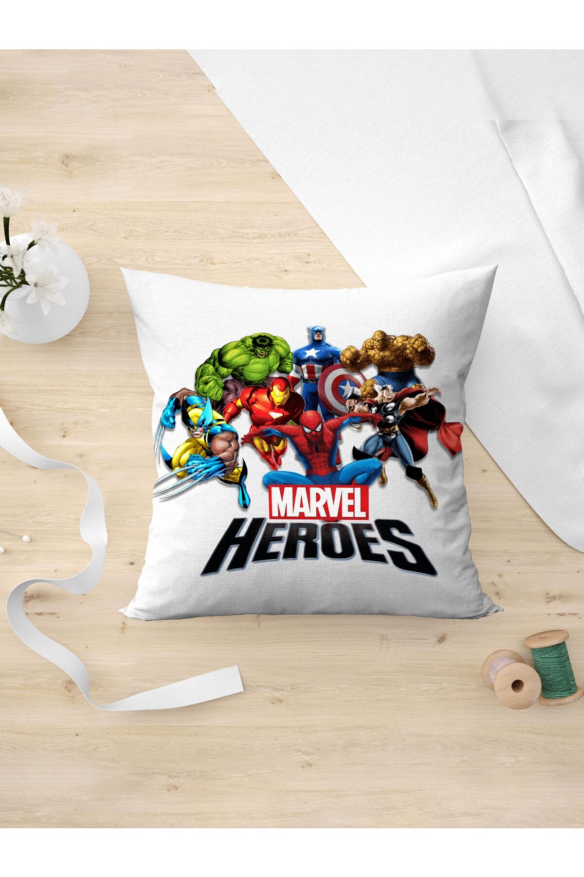 Panorama Ajans Marvel Süper Kahramanları Yastık Kılıfı