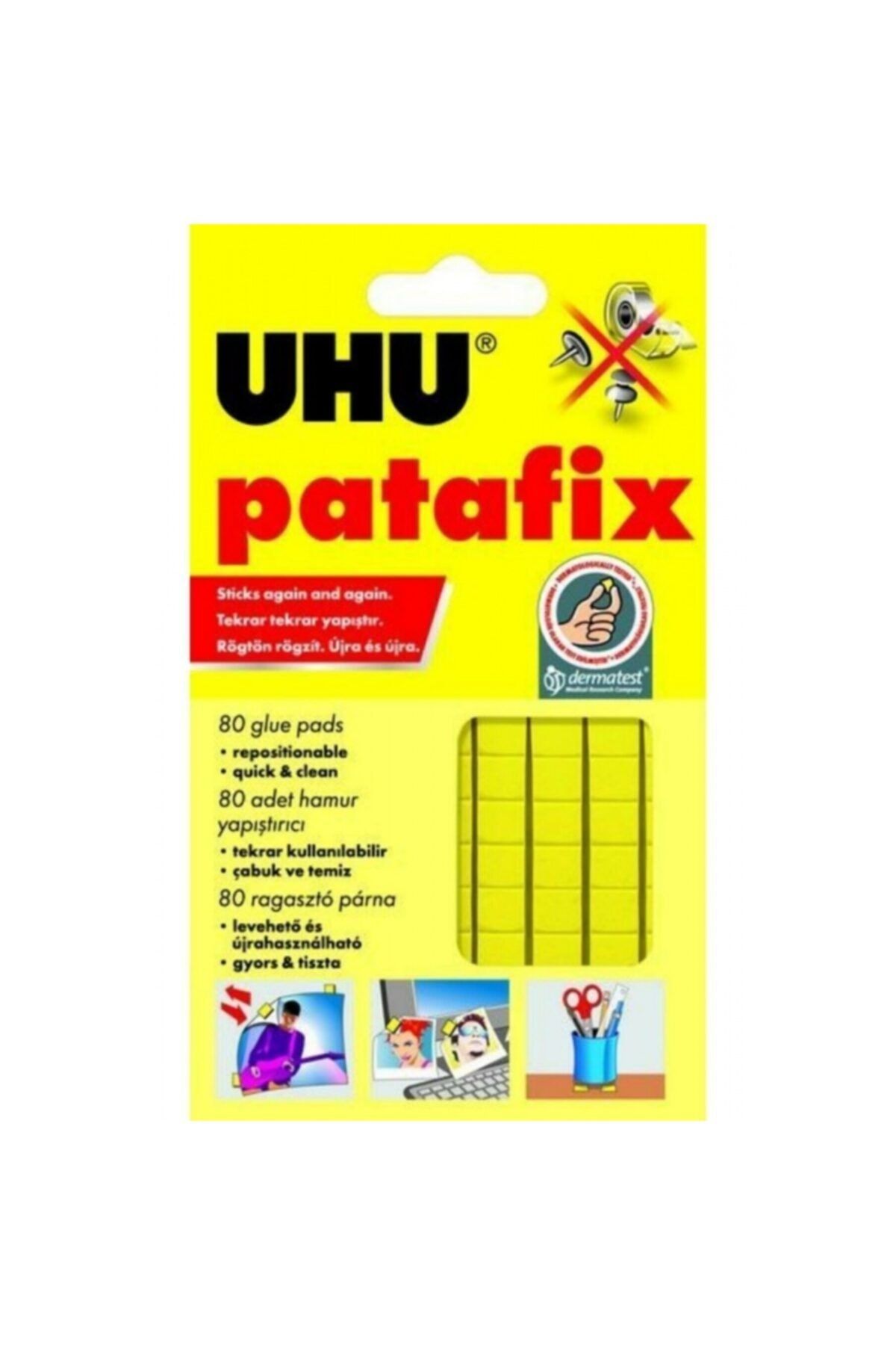 Uhu Patafix Hamur Yapıştırıcı 80 Li Paket