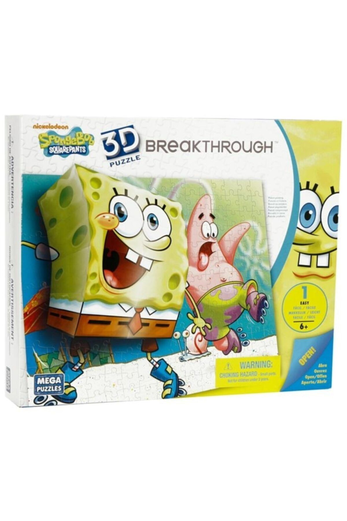 Mega Puzzles Mega Puzzle 110 Parça 3 Boyutlu Puzzle Breakthrough Sponge Bob 2