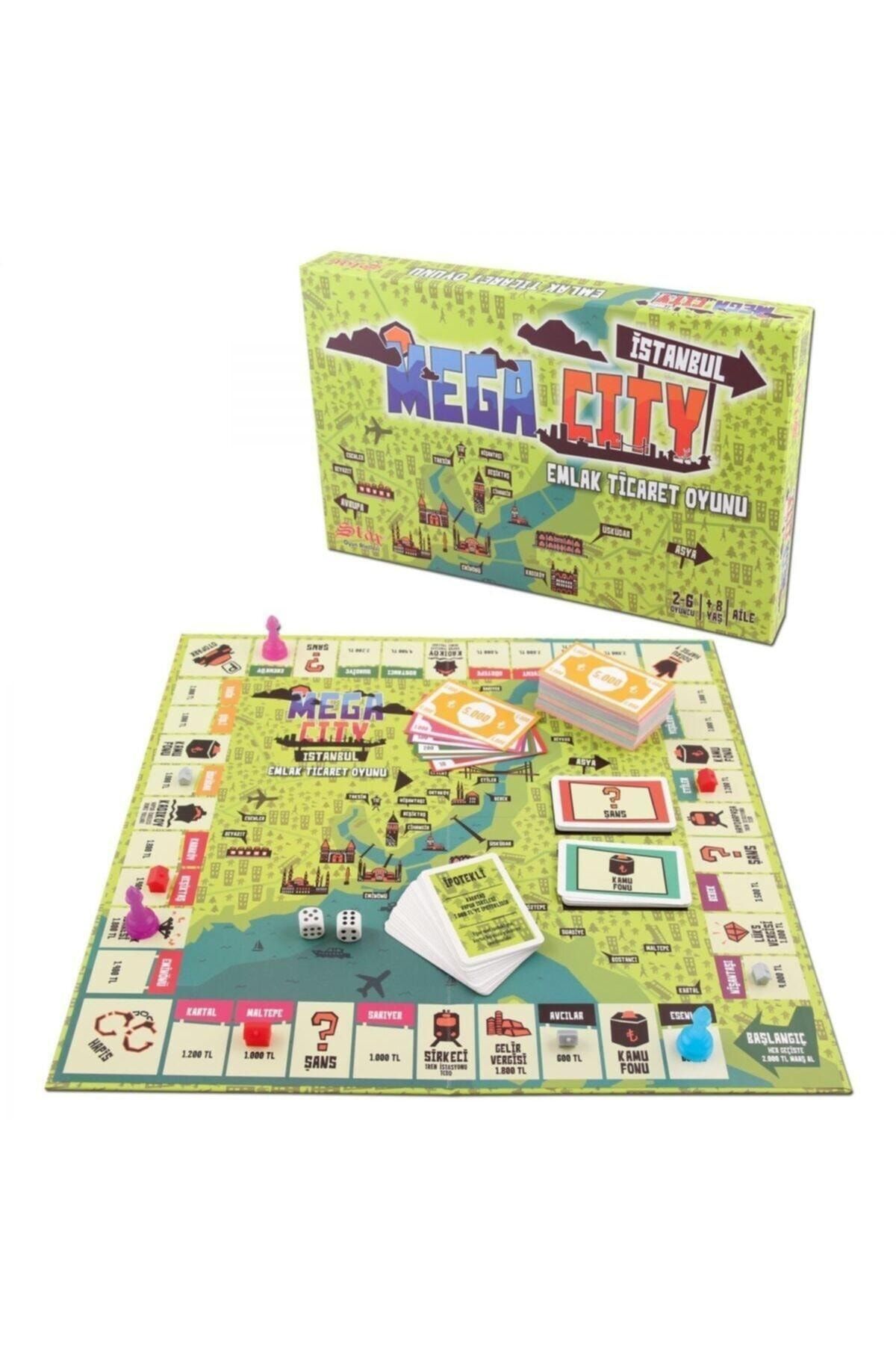 Star Okey Monopoly Mega City Emlak Ticaret Oyunu Zeka Eğitici Oyunlar Aile Kutu Oyunu 2 - 6 Kişilik Oyun