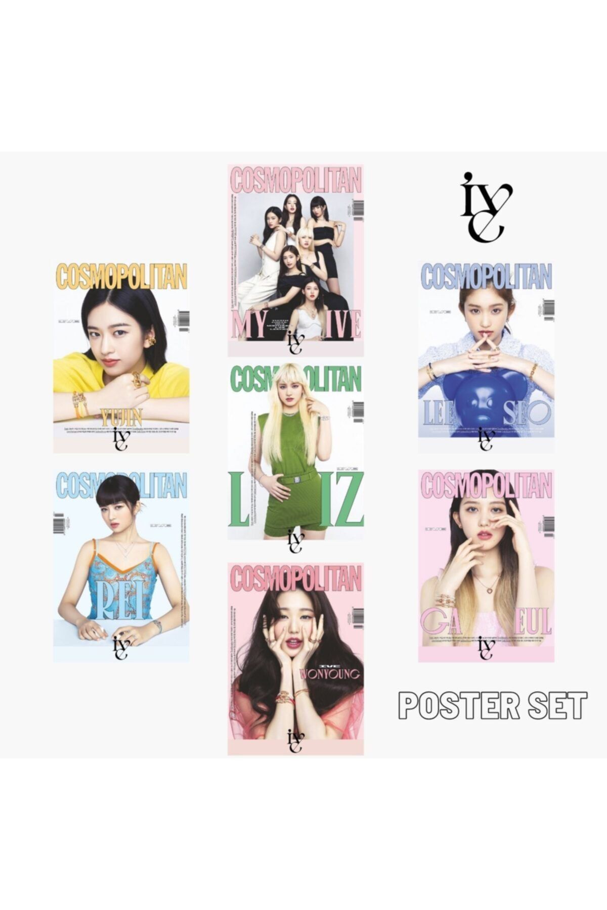 Kpop Dünyasi Ive Grup Ve Üye Poster Set