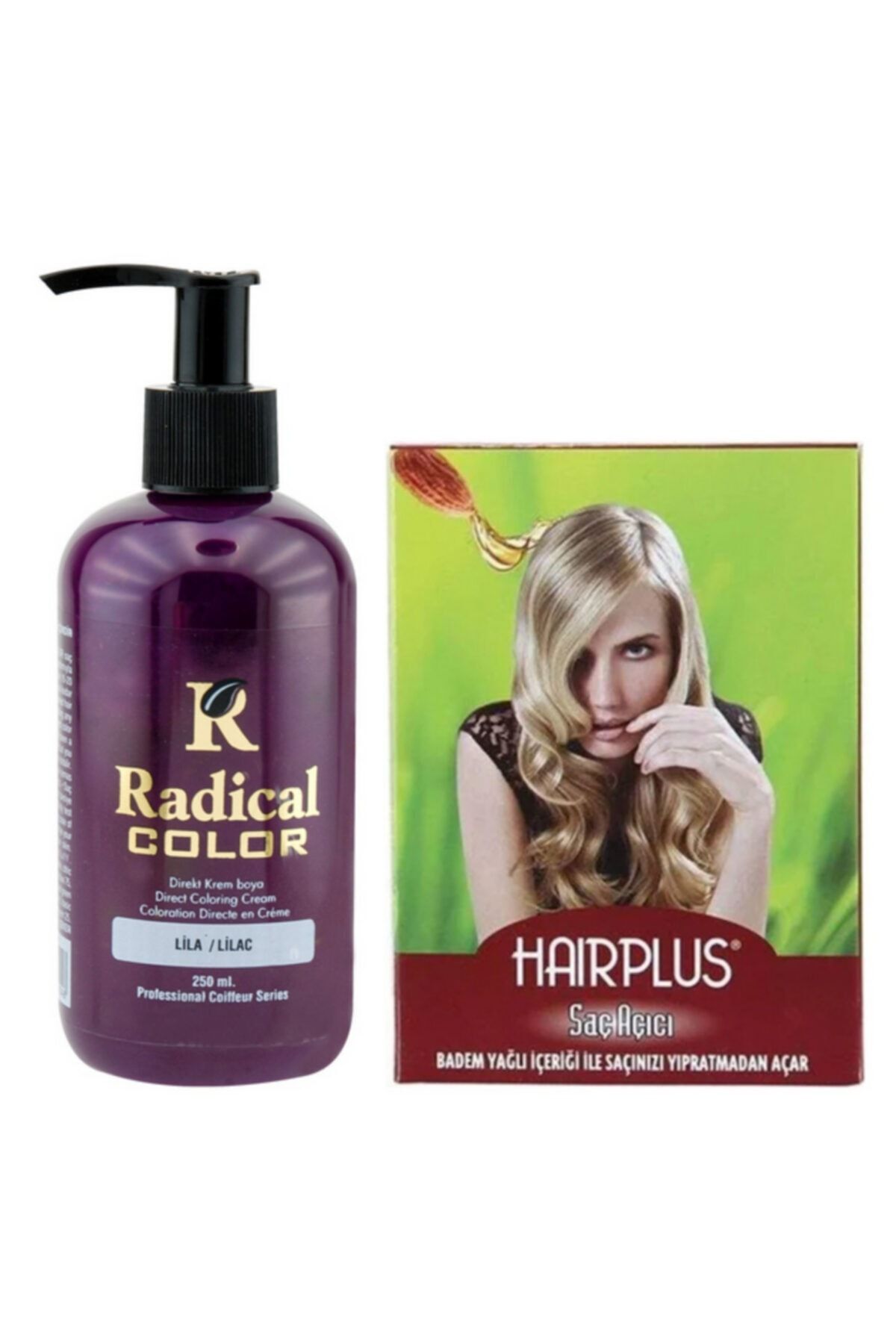 Radical Saç Boyası Lila 250ml Ve Hairplus Saçaçıcı