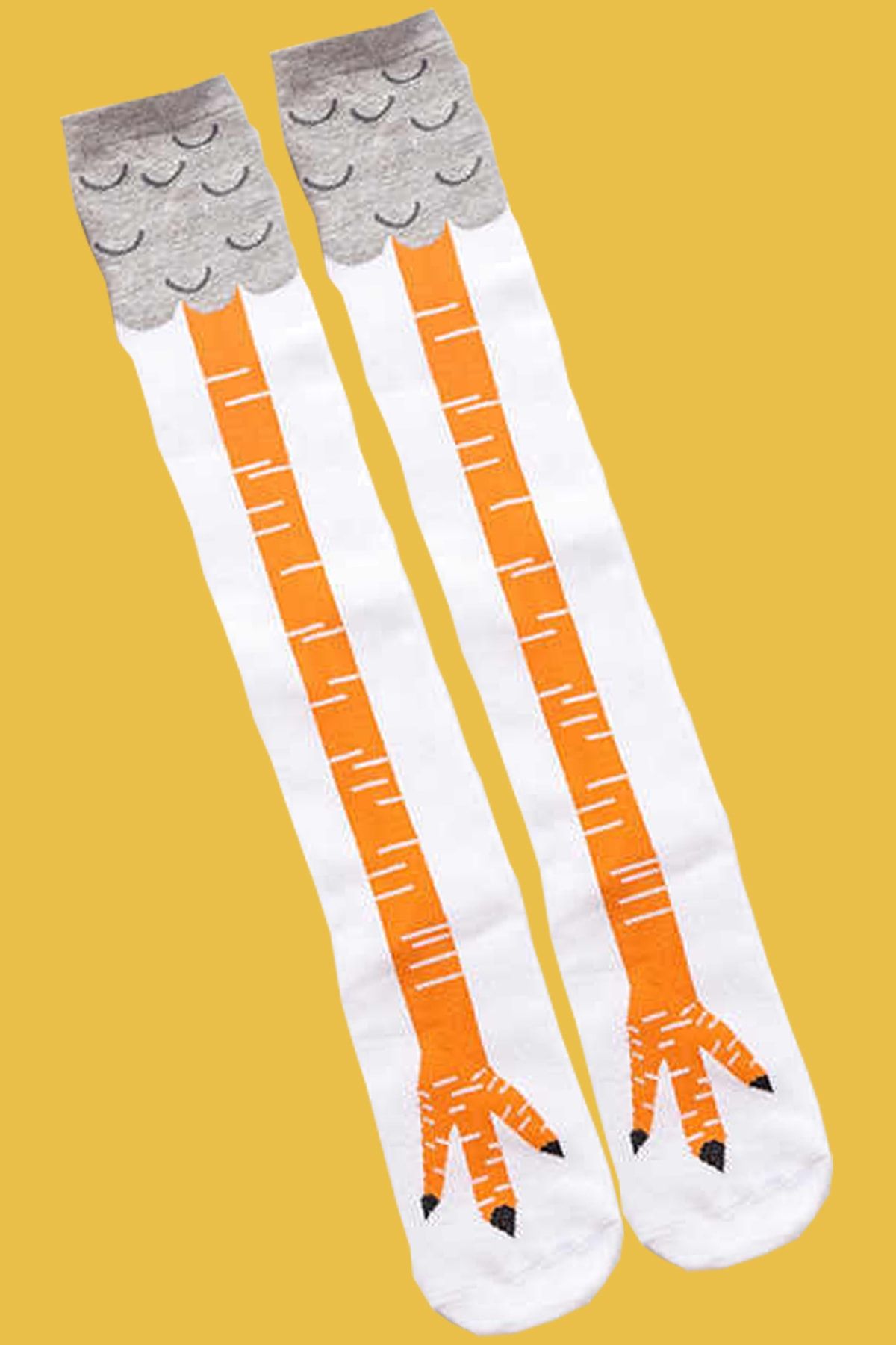 VESUVIO Bgk Tekli Unisex Tavuk Ayağı Desenli Dizaltı Çorap