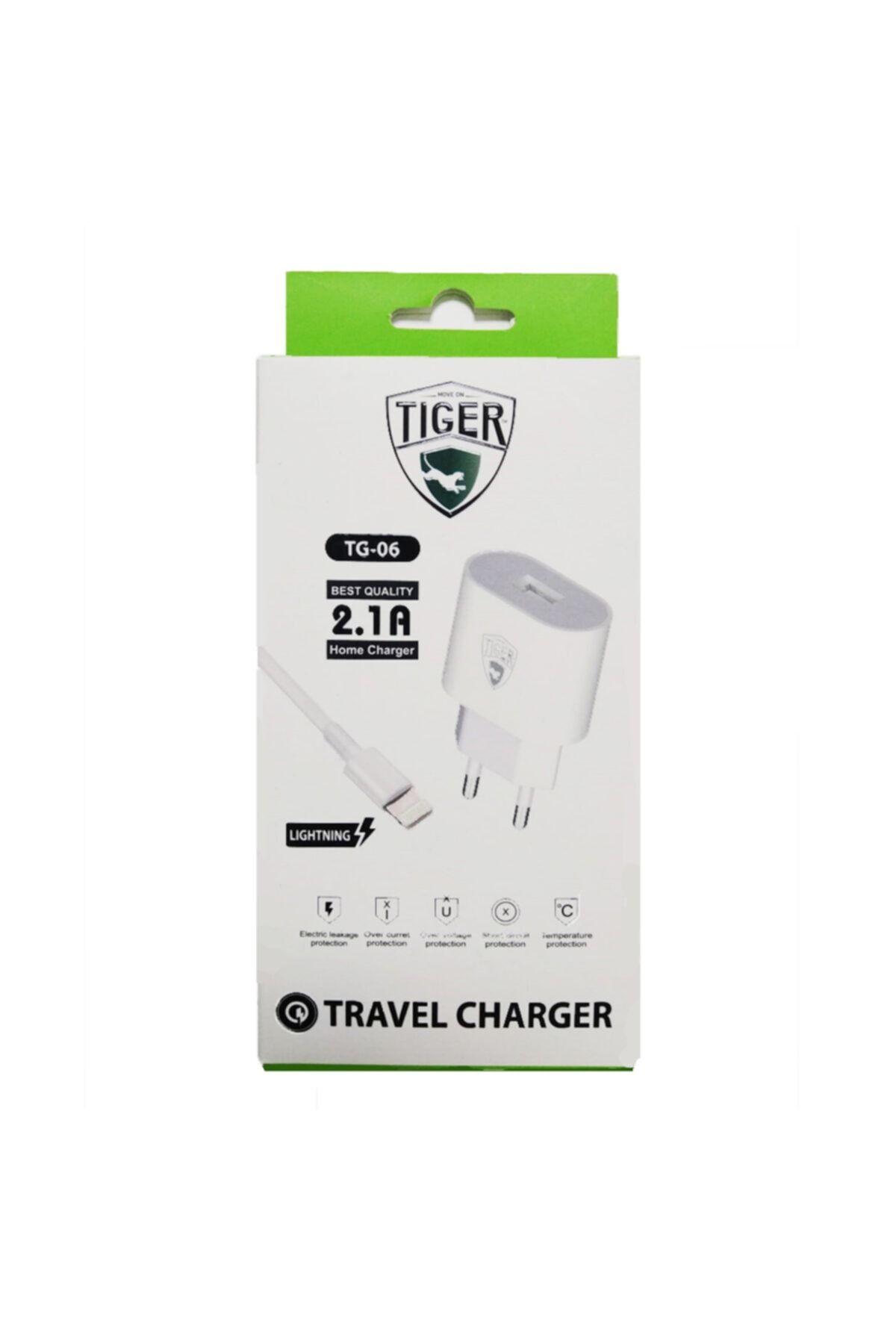 Tiger Travel Charger (IPHONE) Şarj & Data Kablosu Ve Adaptörü 2.1a Amper 1 Metre