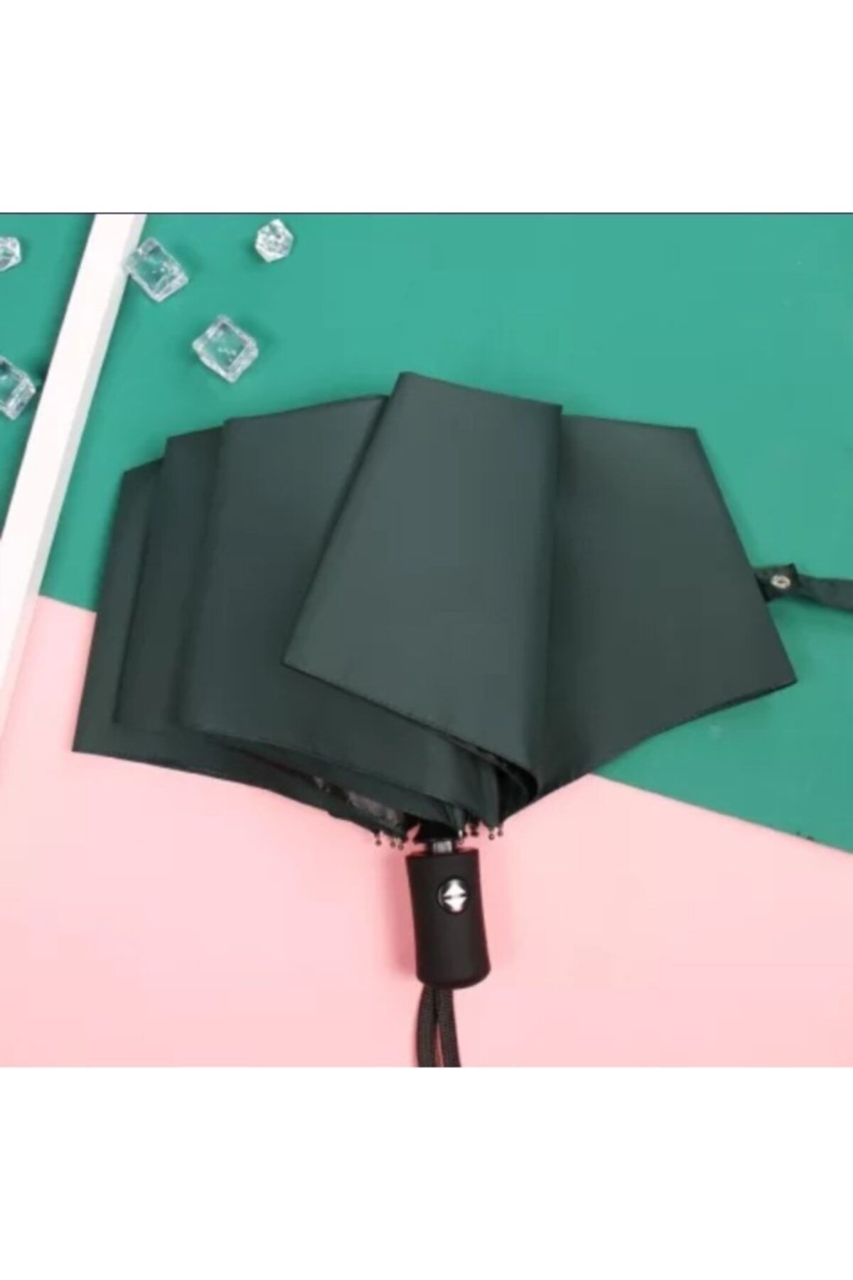 ELEVEN MARKETS Şemsiye Yeşil Tam Otomatik Rüzgara Dayanıklı Erkek Şemsiyesi