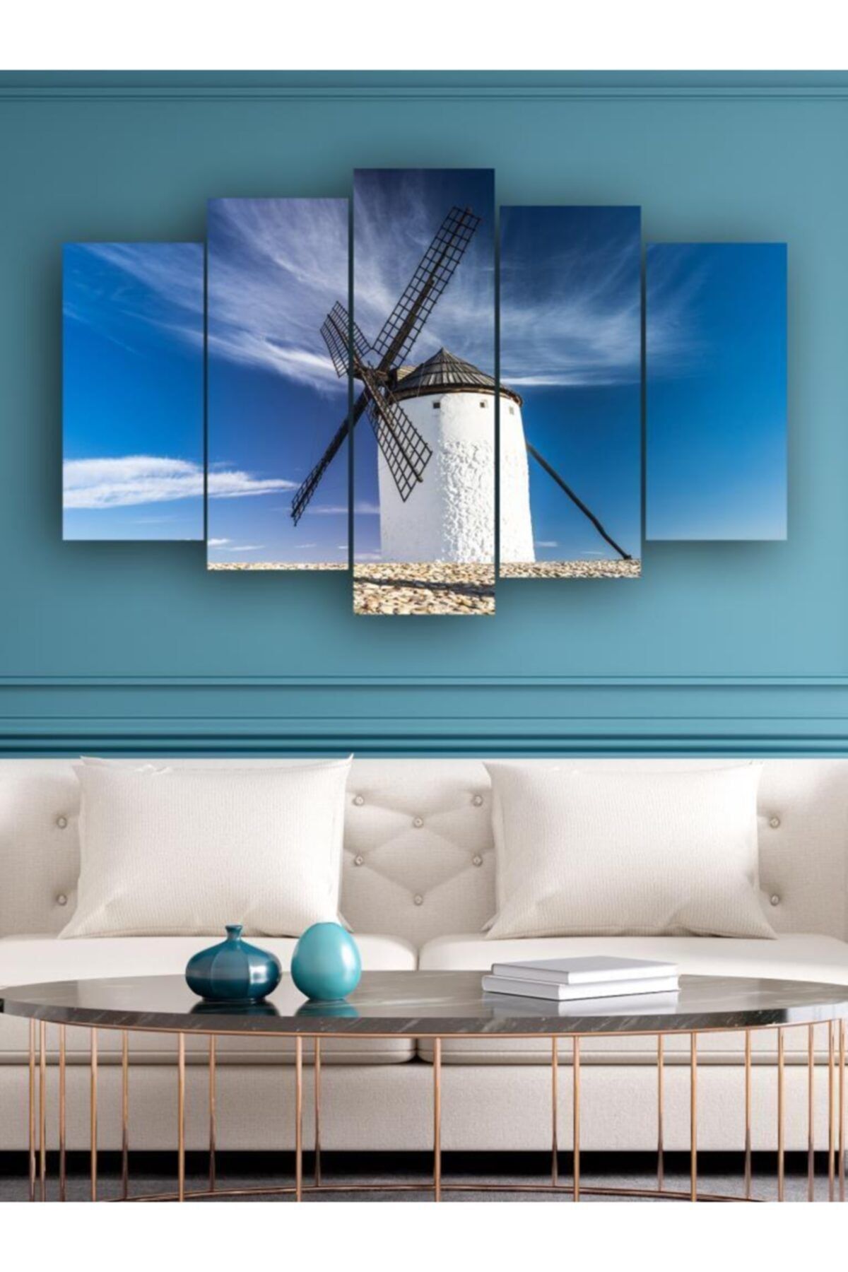 NAPONİ Dekoratif Windmill 5 Parçalı Mdf Tablo